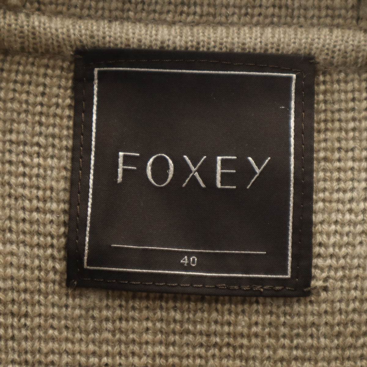 FOXEY フォクシー 日本製 カシミヤ100％ ニットコート 40 ベージュ系 レディース