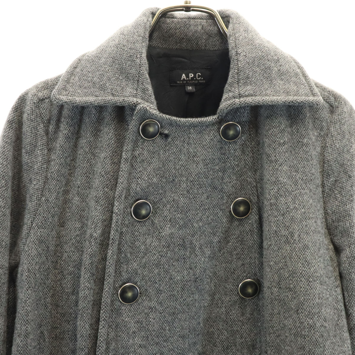 A.P.C. アーペーセー ウール コート 36 グレー レディース