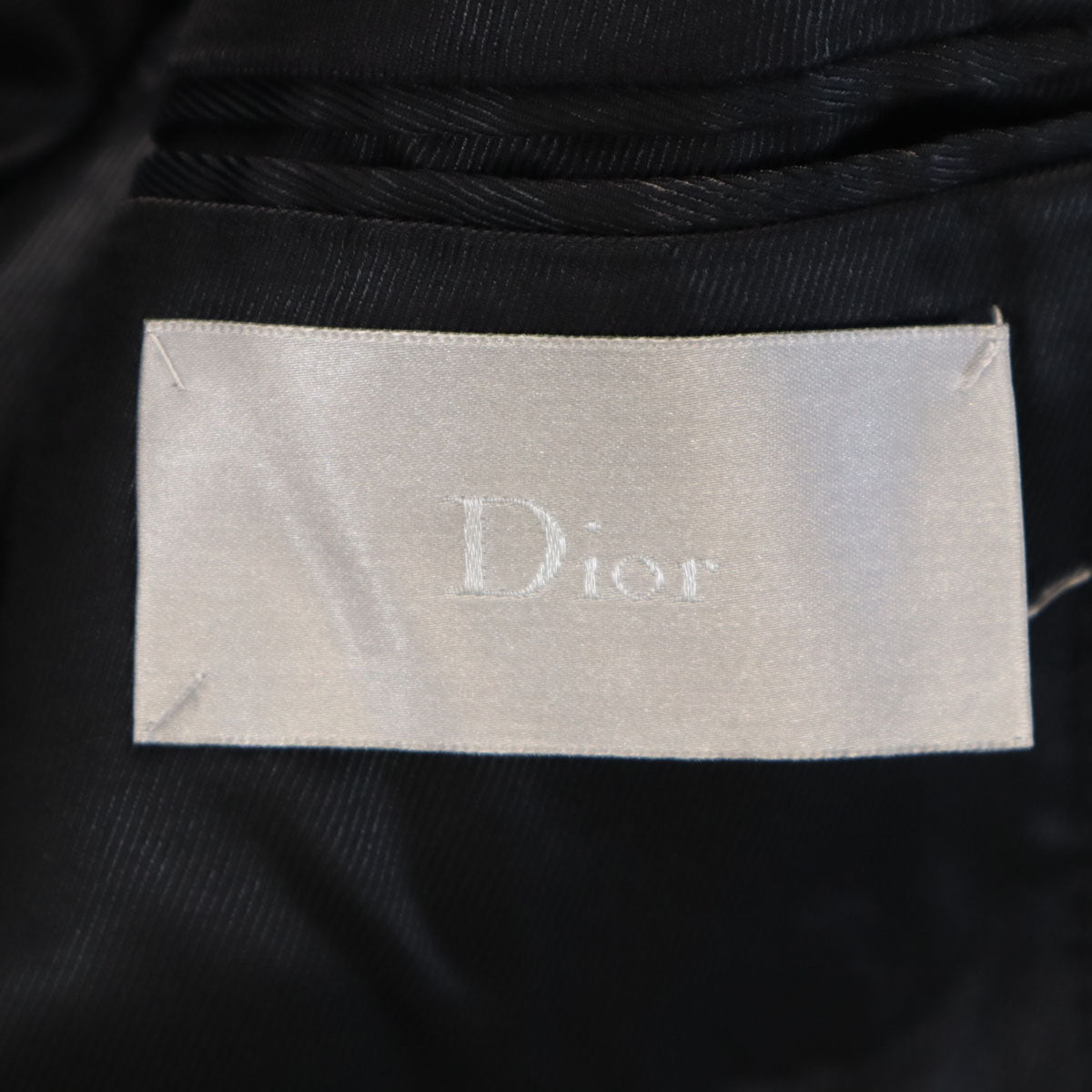 Dior ディオール イタリア製 チェスターコート 46 ブラック メンズ