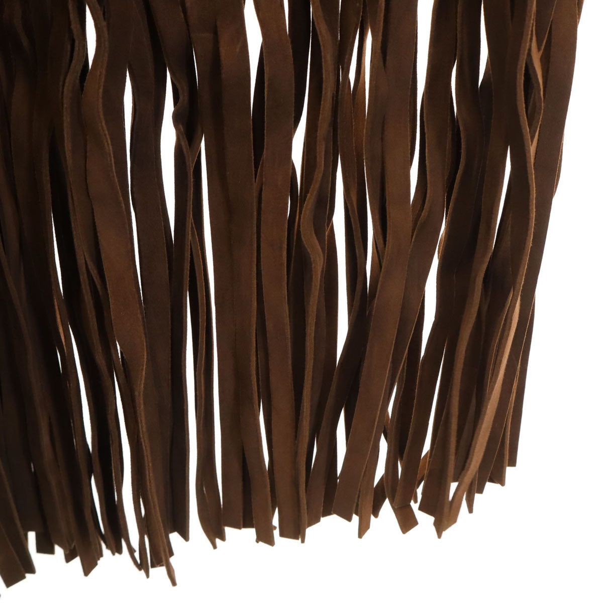 未使用 BURBERRY LONDON ENGLAND バーバリーロンドンイングランド イタリア製 フリンジ スエード コート S ブラウン 収納カバー付き レディース