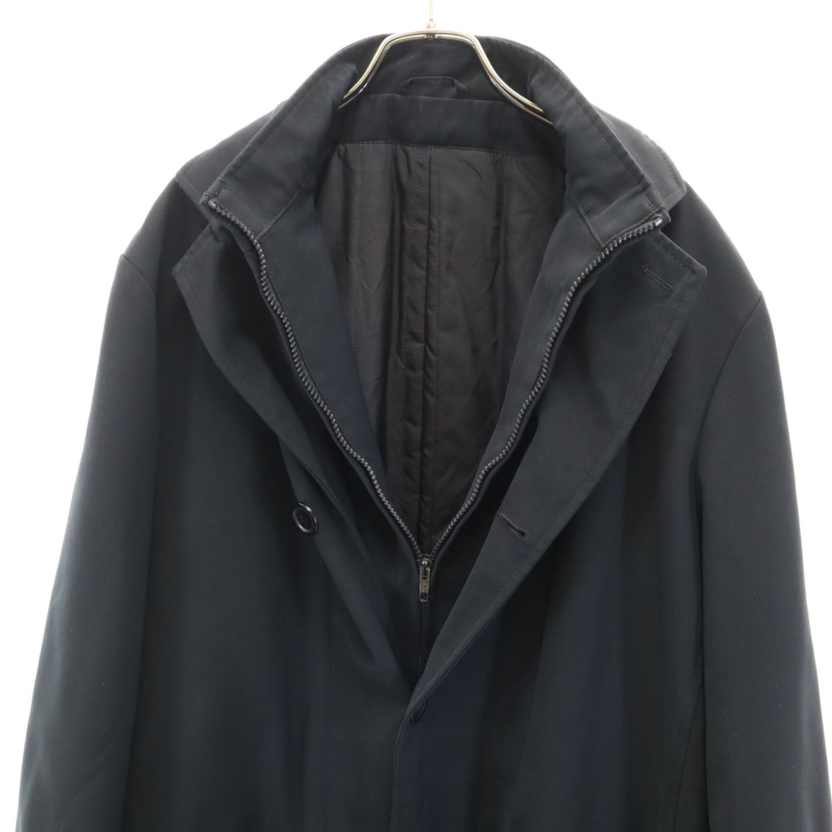ARMANI COLLEZIONI アルマーニ コレツィオーニ イタリア製 コート 50 ブラック メンズ