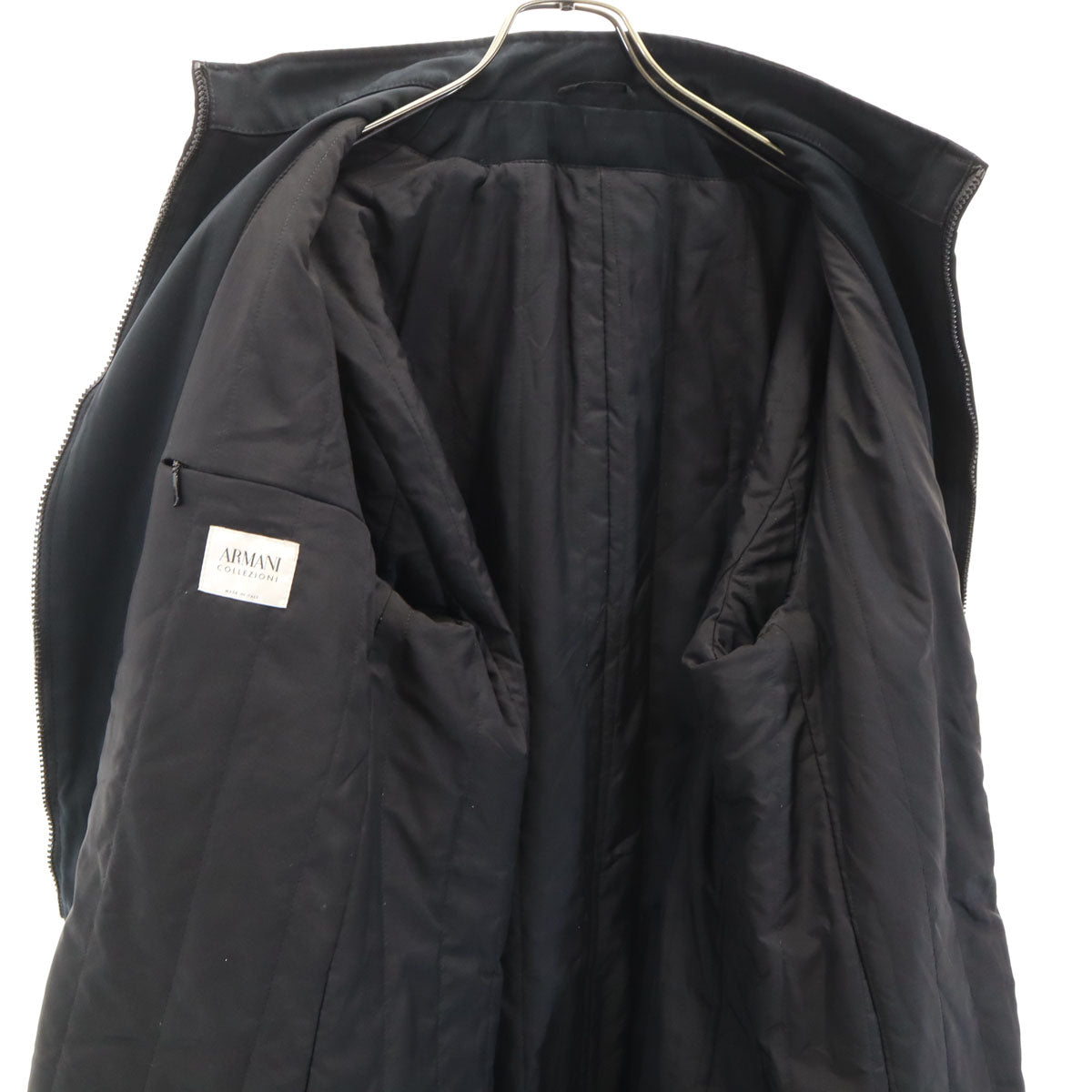 ARMANI COLLEZIONI アルマーニ コレツィオーニ イタリア製 コート 50 ブラック メンズ
