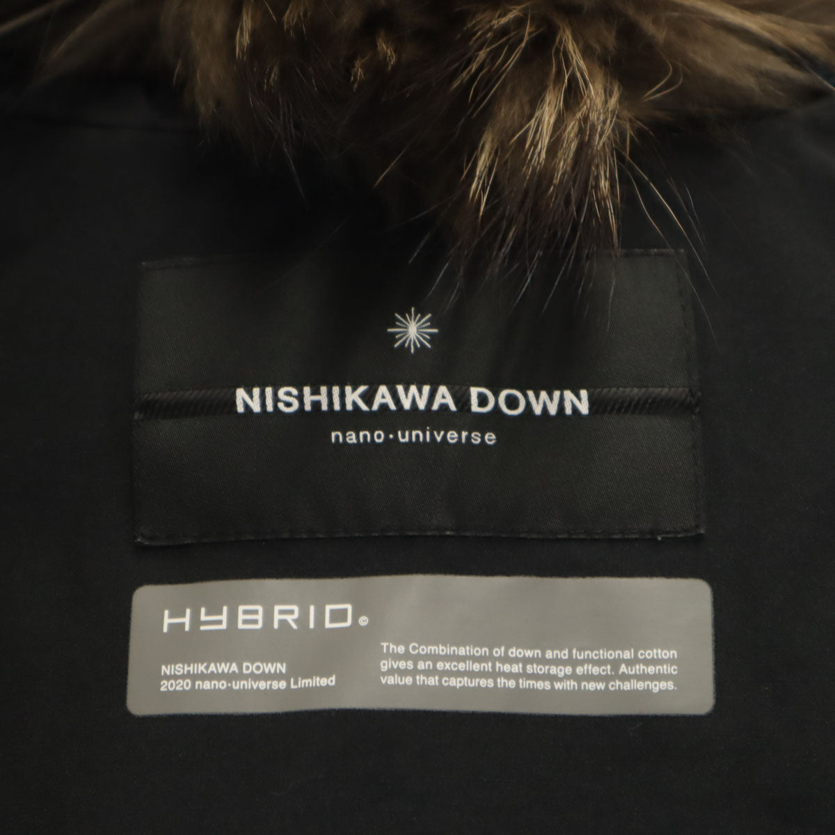 NISHIKAWA DOWN nano universe 西川ダウン ナノユニバース ダウンコート L ブラック メンズ