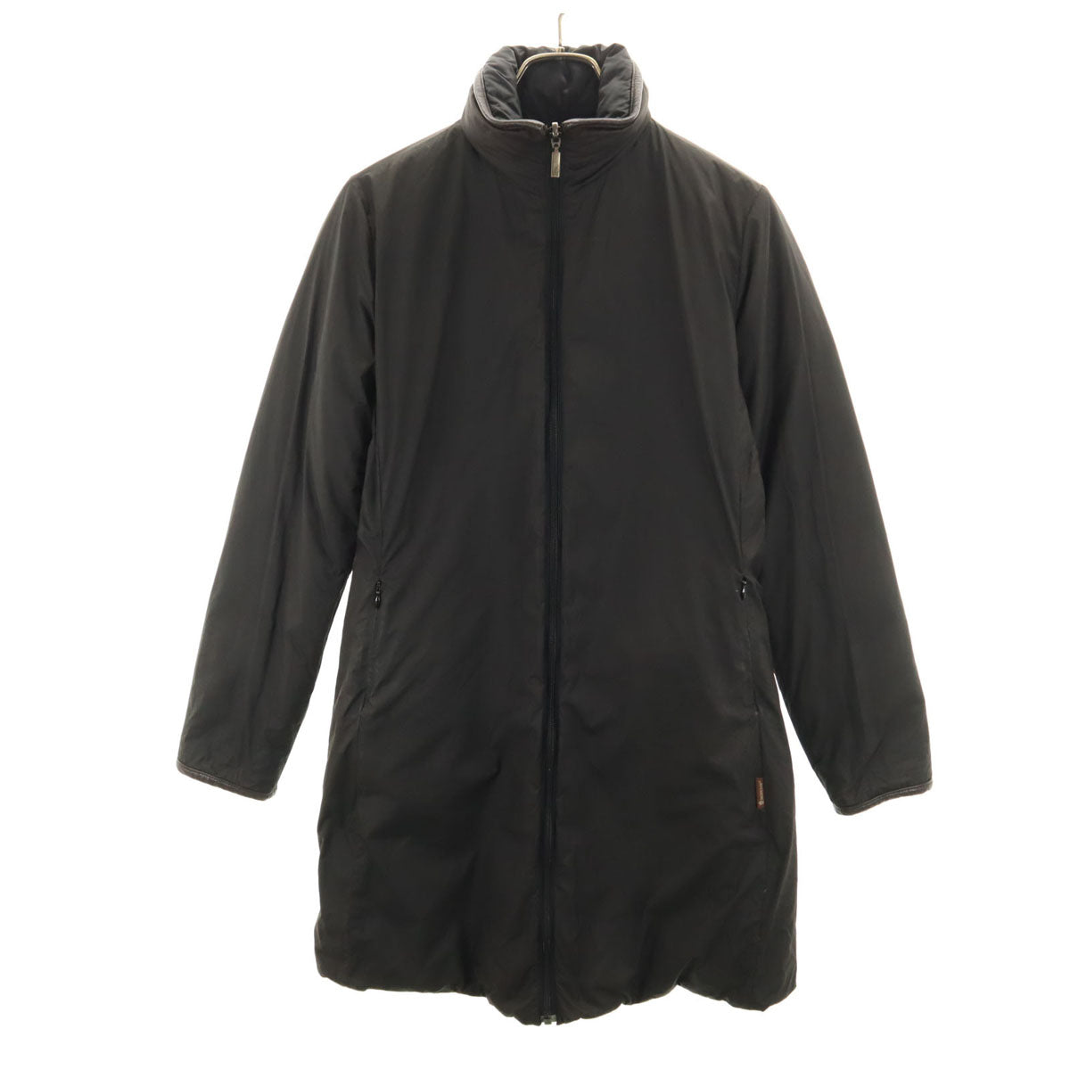 MONCLER モンクレール リバーシブル ダウンコート 0 チャコールブラック レディース