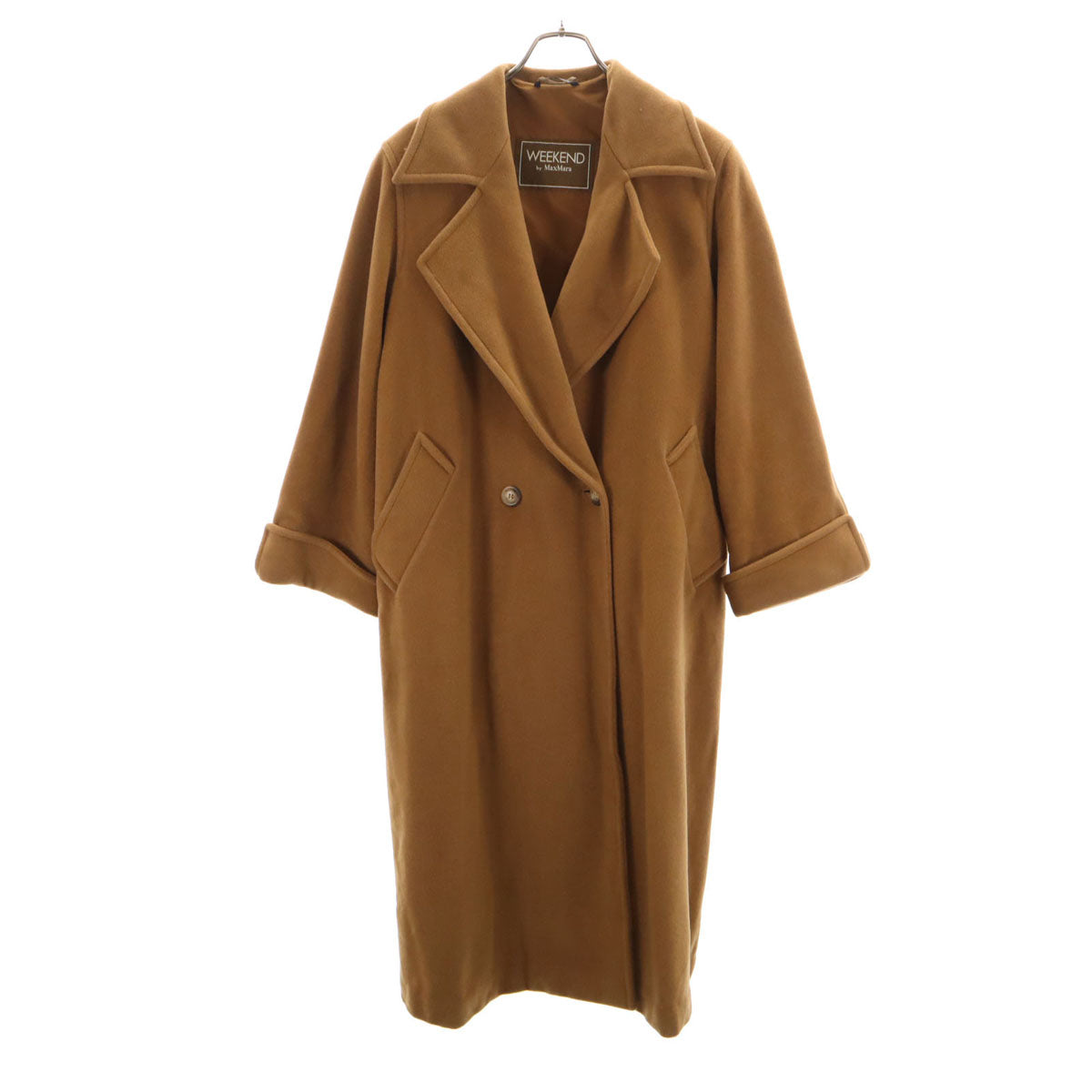 WEEKEND MaxMara ウィークエンドマックスマーラ メルトン ロングコート 40 ブラウン レディース