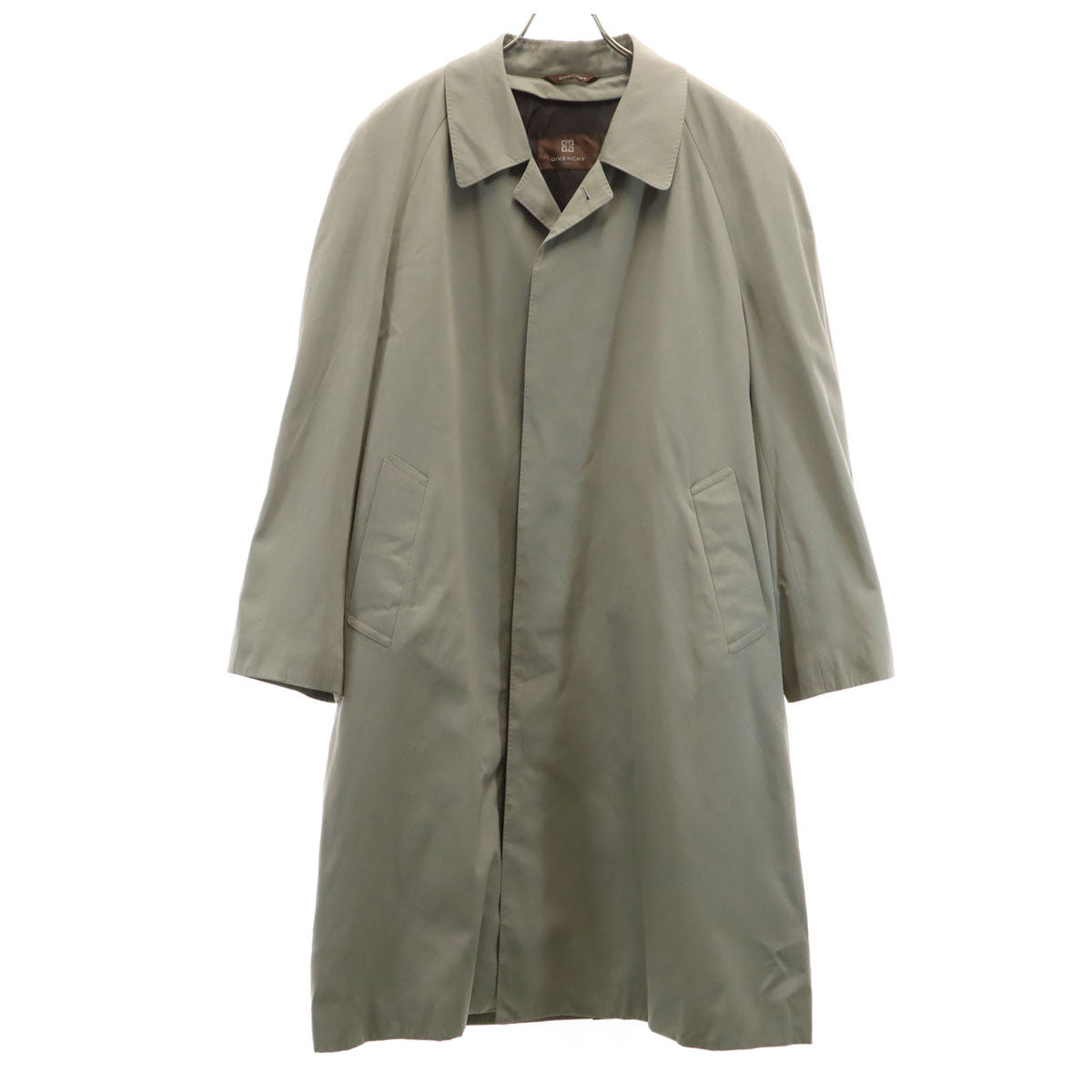 GIVENCHY ジバンシィ 90s オールド ステンカラーコート M グレージュ ベストライナー付き メンズ