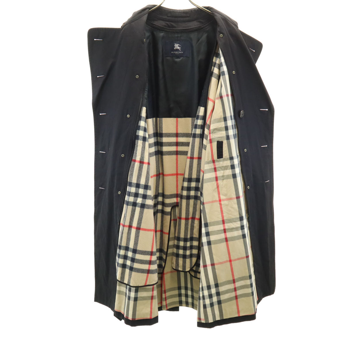 BURBERRY LONDON バーバリーロンドン 日本製 トレンチコート 92-170-5 ブラック ベストライナー付き 三陽商会 メンズ