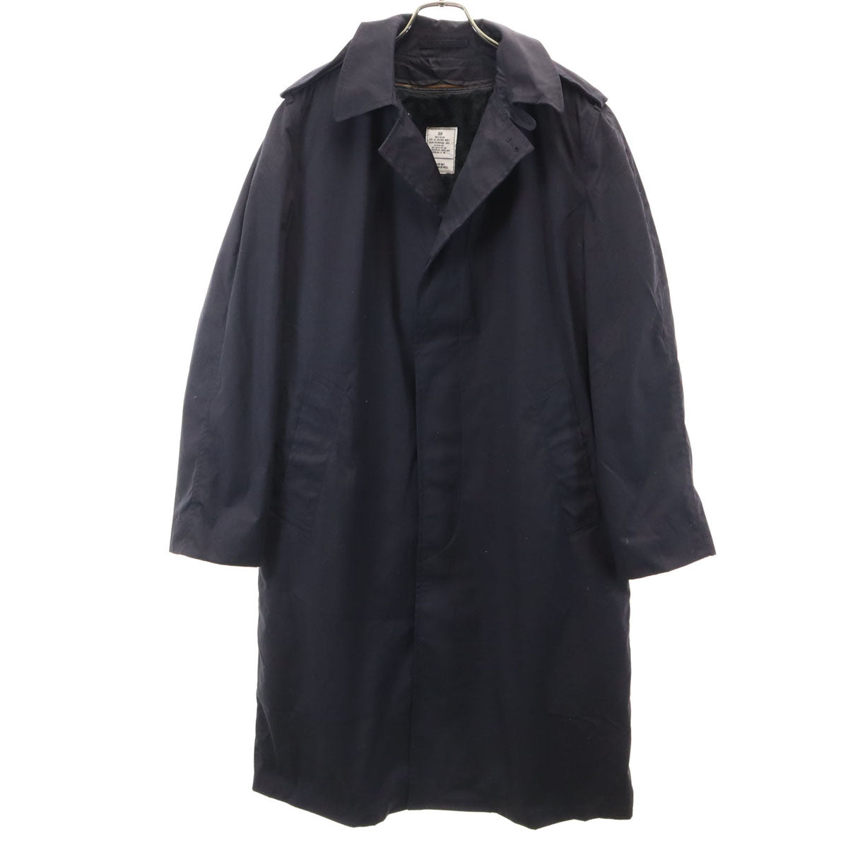 US NAVY アメリカ海軍 80s オールウェザーコート DLA ヴィンテージ ミリタリー ロングコート 36 ブラック系 ライナー メンズ