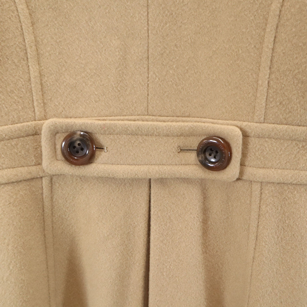 BLUE LABEL CRESTBRIDGE ブルーレーベルクレストブリッジ 丸襟 ウールコート 36 ベージュ系 三陽商会 レディース