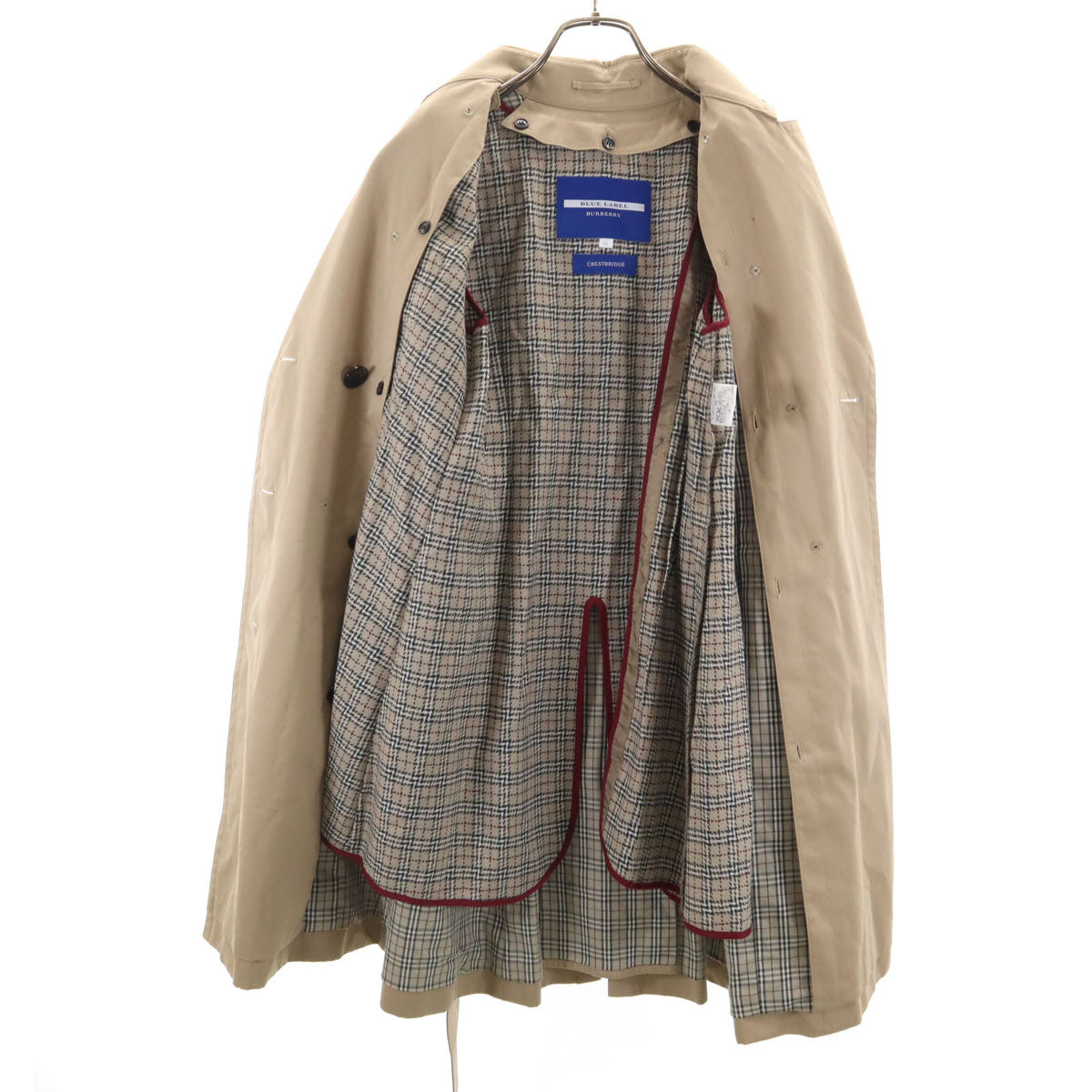 BURBERRY BLUE LABEL CRESTBRIDGE バーバリーブルーレーベルクレストブリッジ ライナー付き トレンチコート 34 ベージュ系 三陽商会 レディース