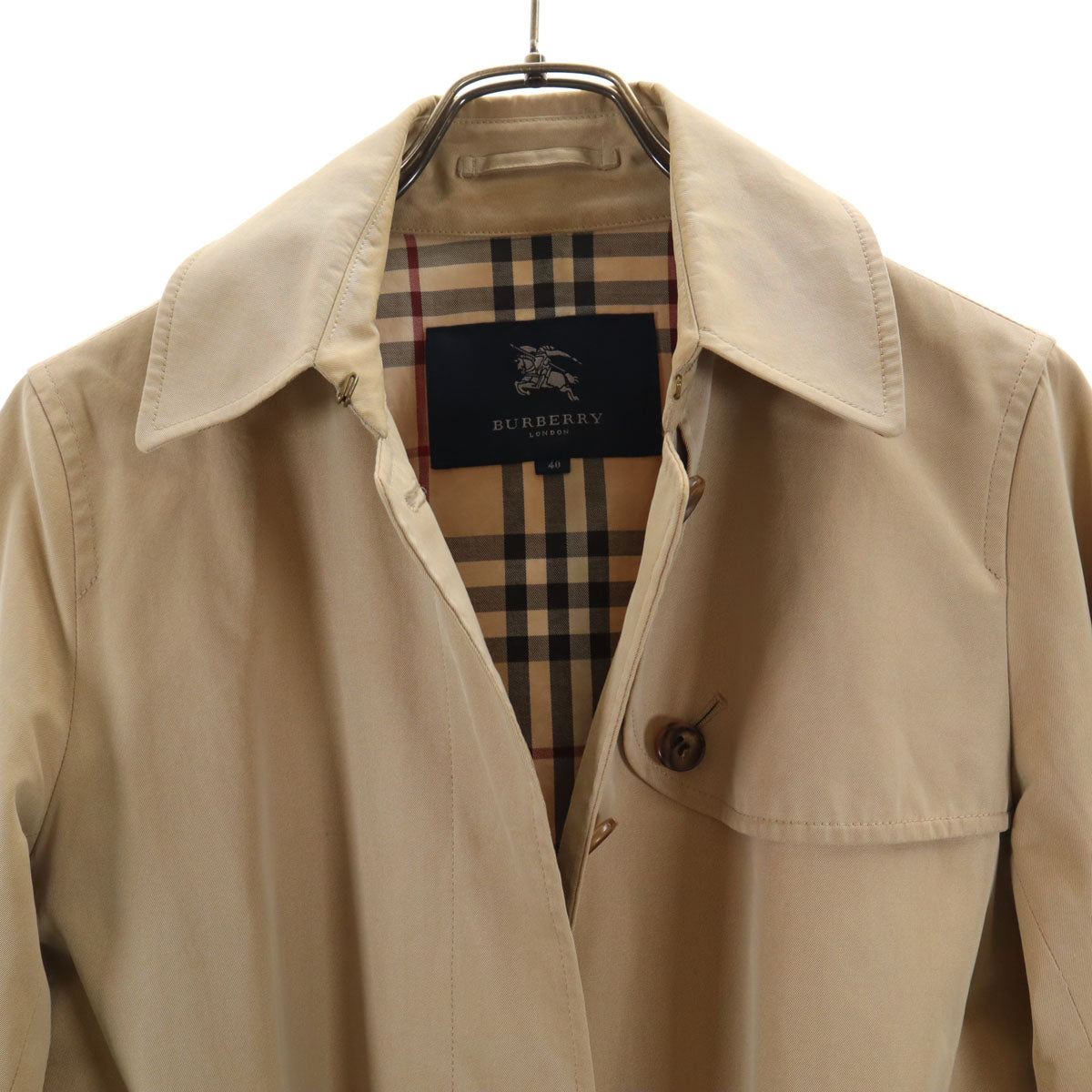 BURBERRY バーバリー ステンカラーコート 40 ベージュ 三陽商会 レディース