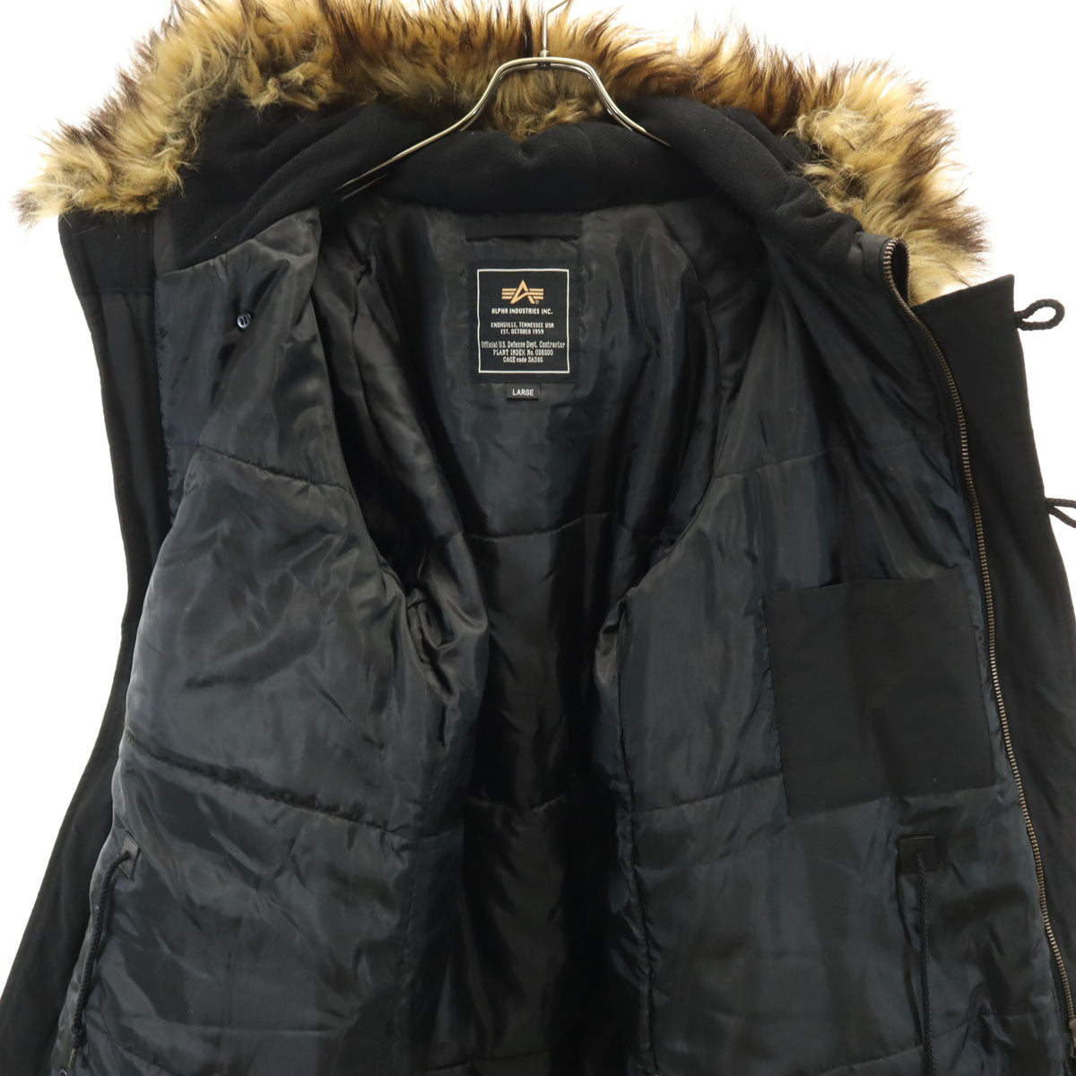 ALPHA INDUSTRIES INC アルファインダストリーズ N-3B フライトジャケット L ブラック メンズ