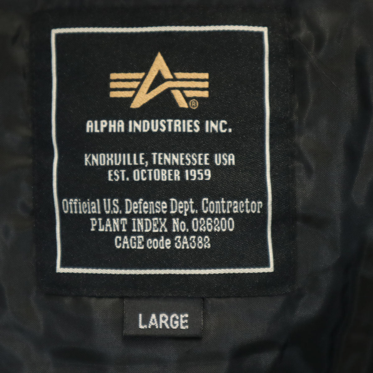 ALPHA INDUSTRIES INC アルファインダストリーズ N-3B フライトジャケット L ブラック メンズ