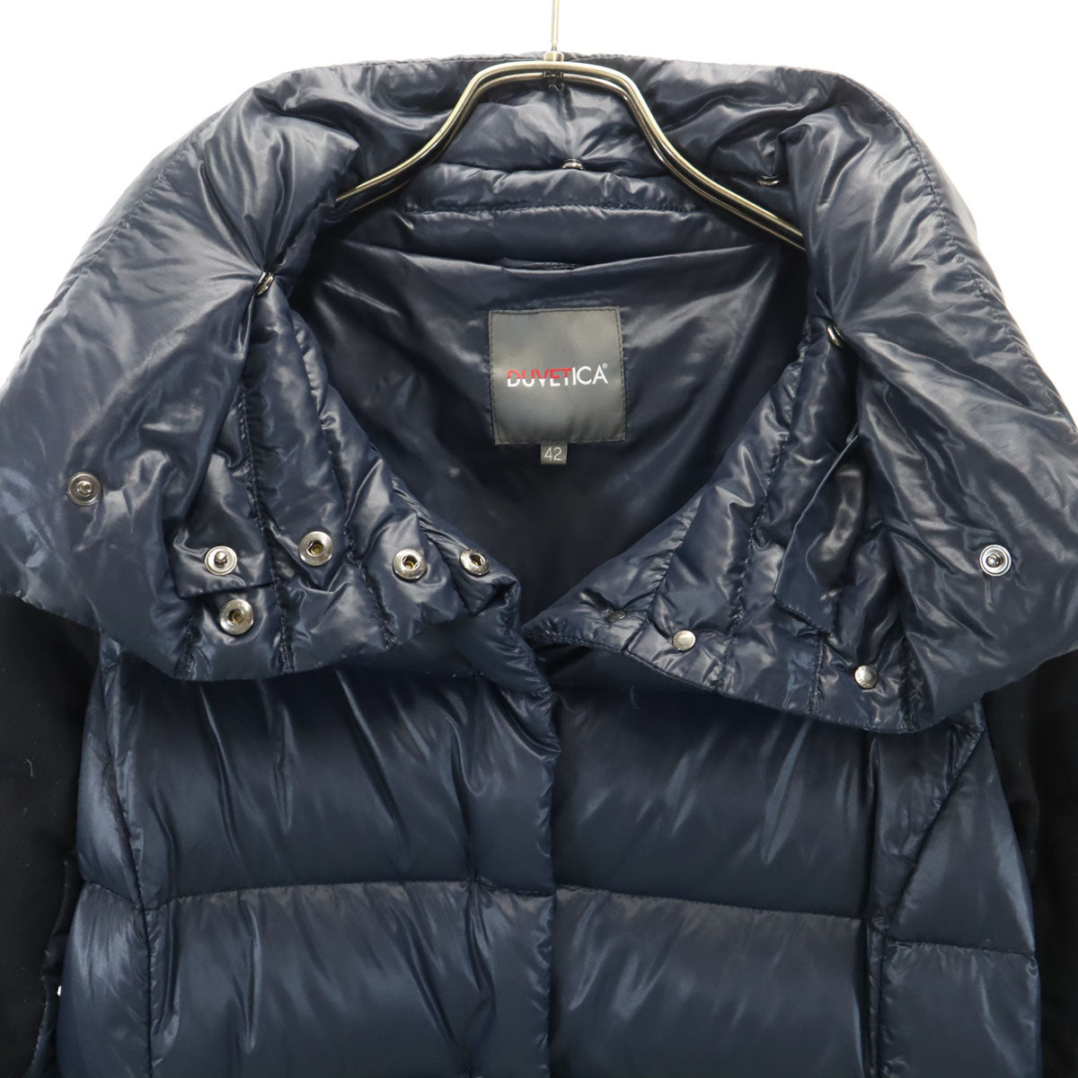 DUVETICA デュベティカ ブルガリア製 ダウンコート 42 ネイビー レディース