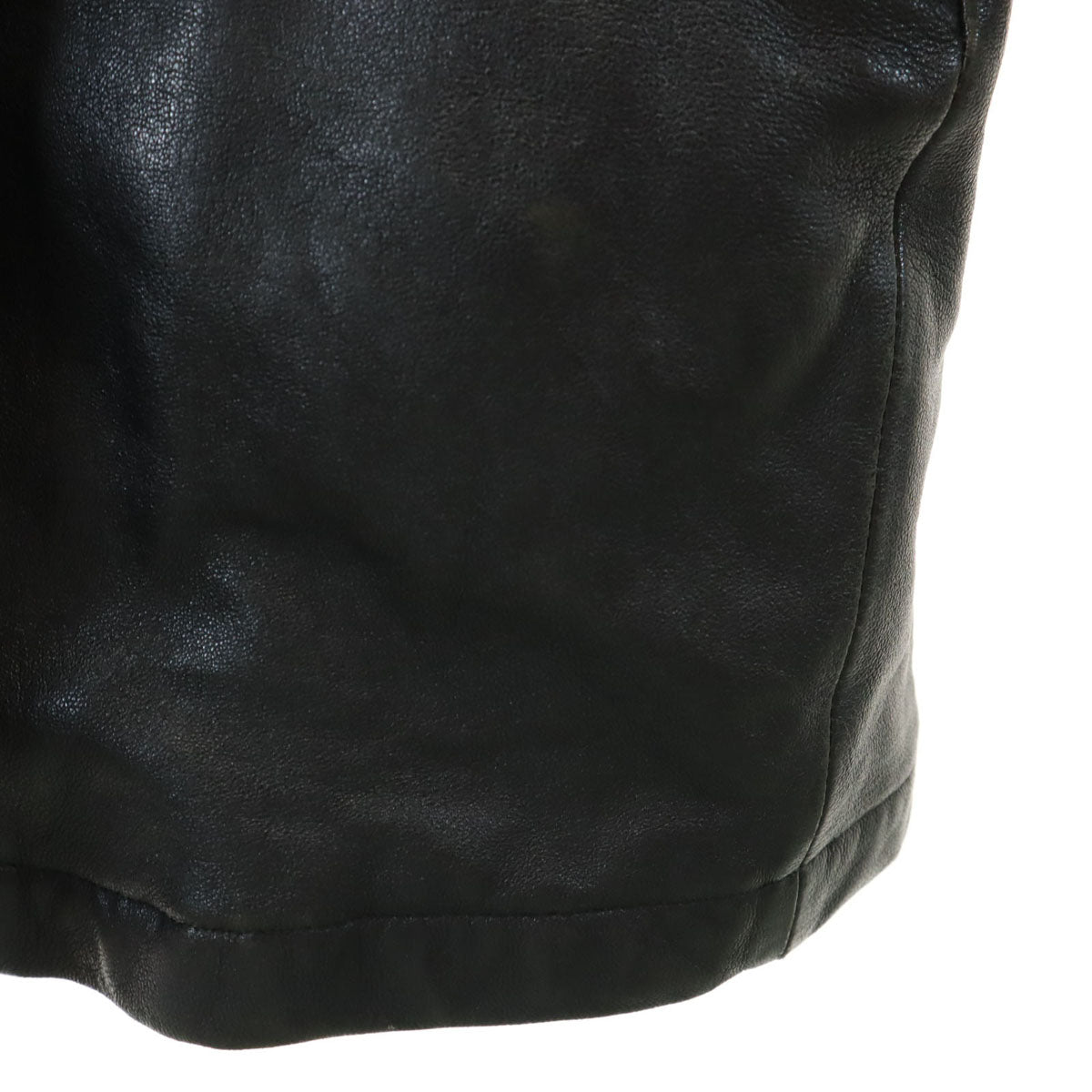 BURBERRY BLACK LABEL バーバリーブラックレーベル ファー付き レザーコート L ブラック 三陽商会 メンズ