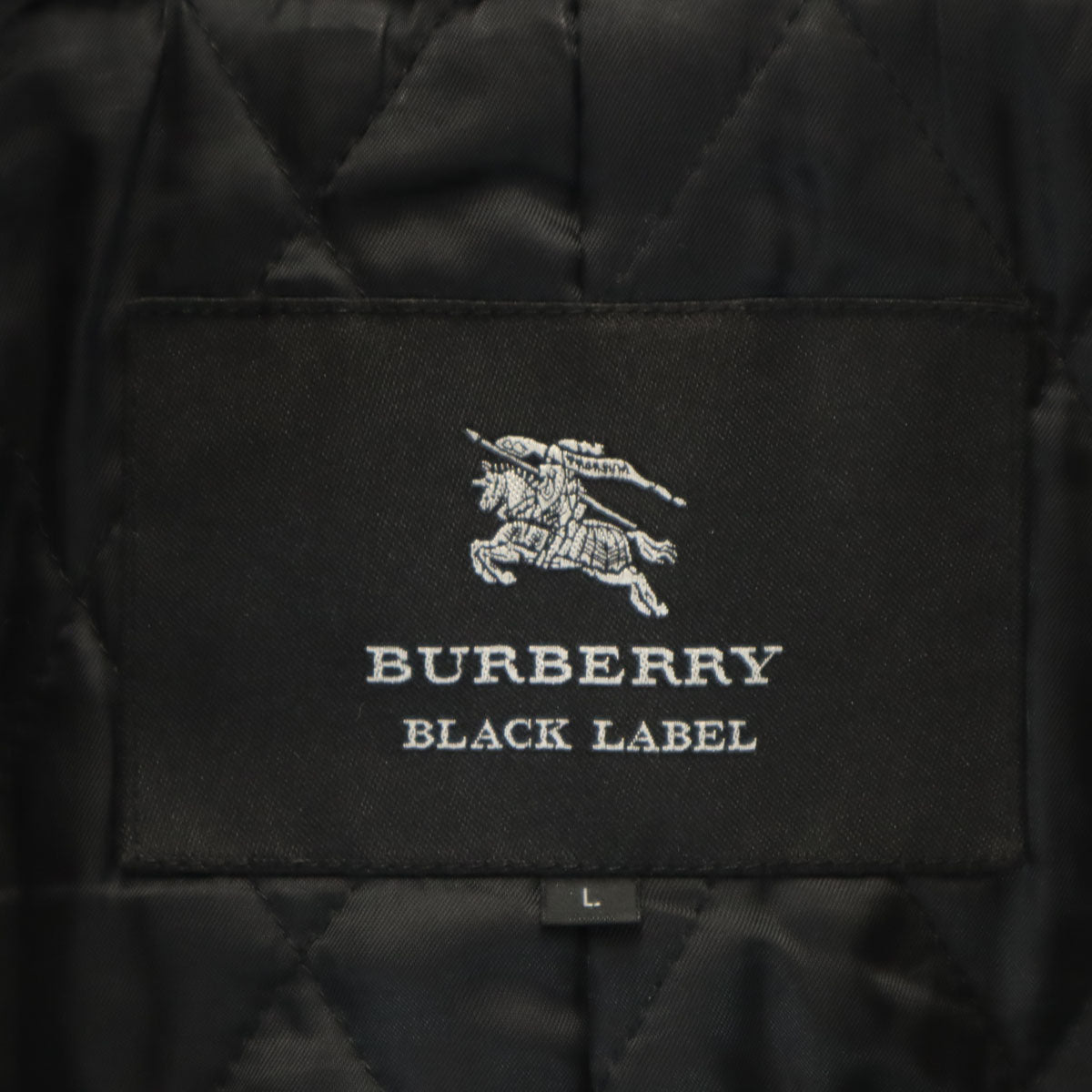 BURBERRY BLACK LABEL バーバリーブラックレーベル ファー付き レザーコート L ブラック 三陽商会 メンズ