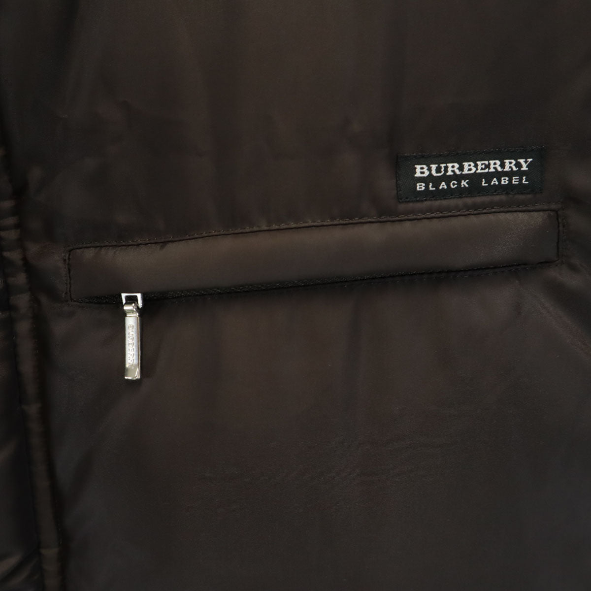 美品 BURBERRY BLACK LABEL バーバリーブラックレーベル ダウンコート M ブラウン 三陽商会 メンズ