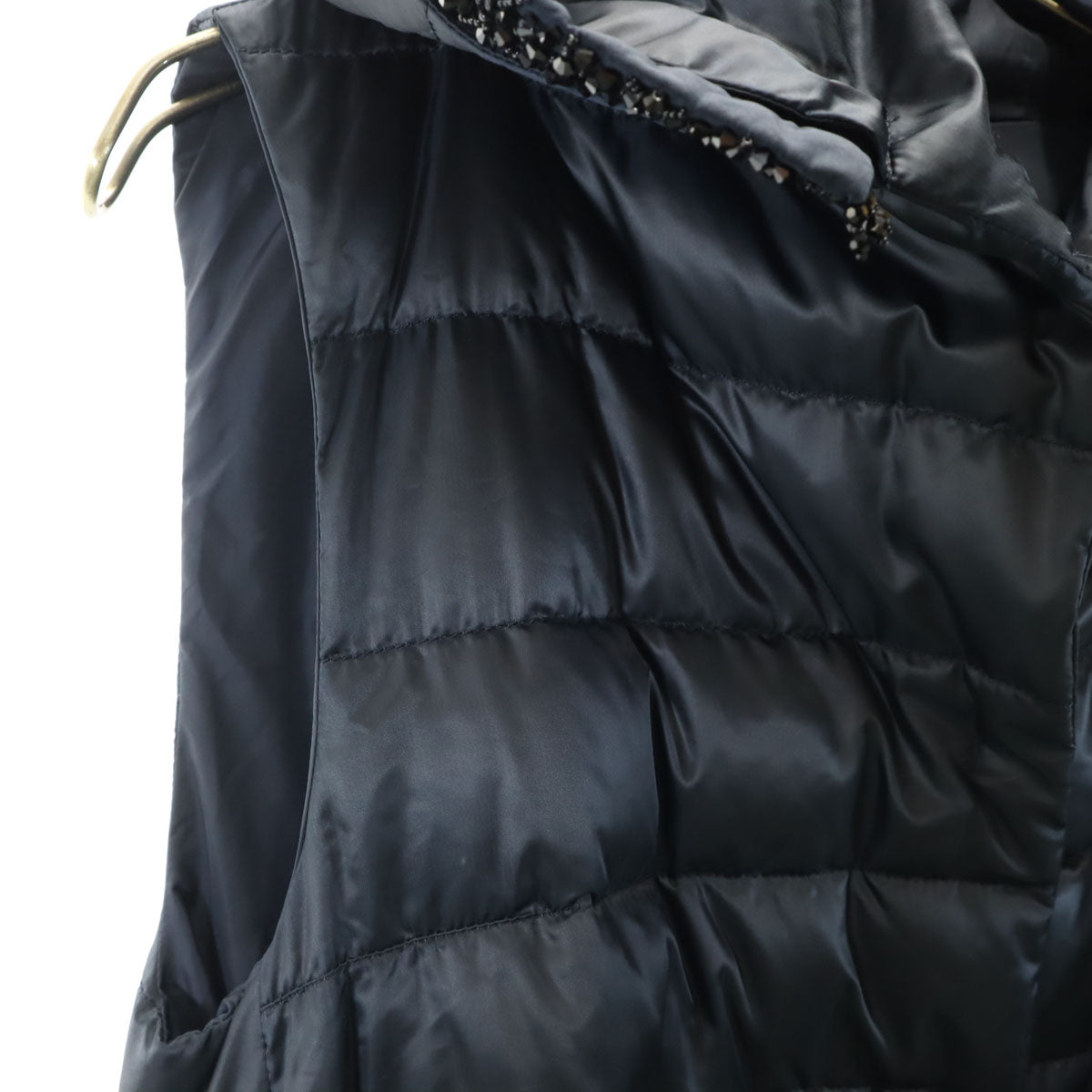 S Max Mara エスマックスマーラ ロング ダウンベスト 36 ネイビー系 レディース