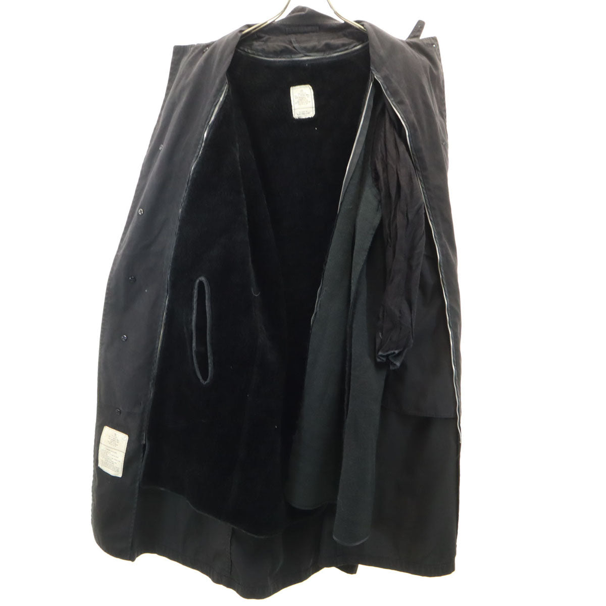 US NAVY アメリカ海軍 80s ヴィンテージ DLA オールウェザーコート ミリタリーコート 38 ブラック系 ライナー メンズ