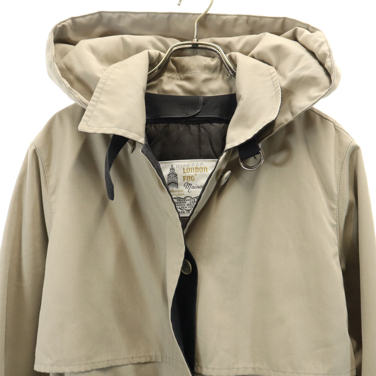 LONDON FOG ロンドンフォグ 70s 80s USA製 ヴィンテージ ロングコート 10PET ベージュ系 ライナー レディース
