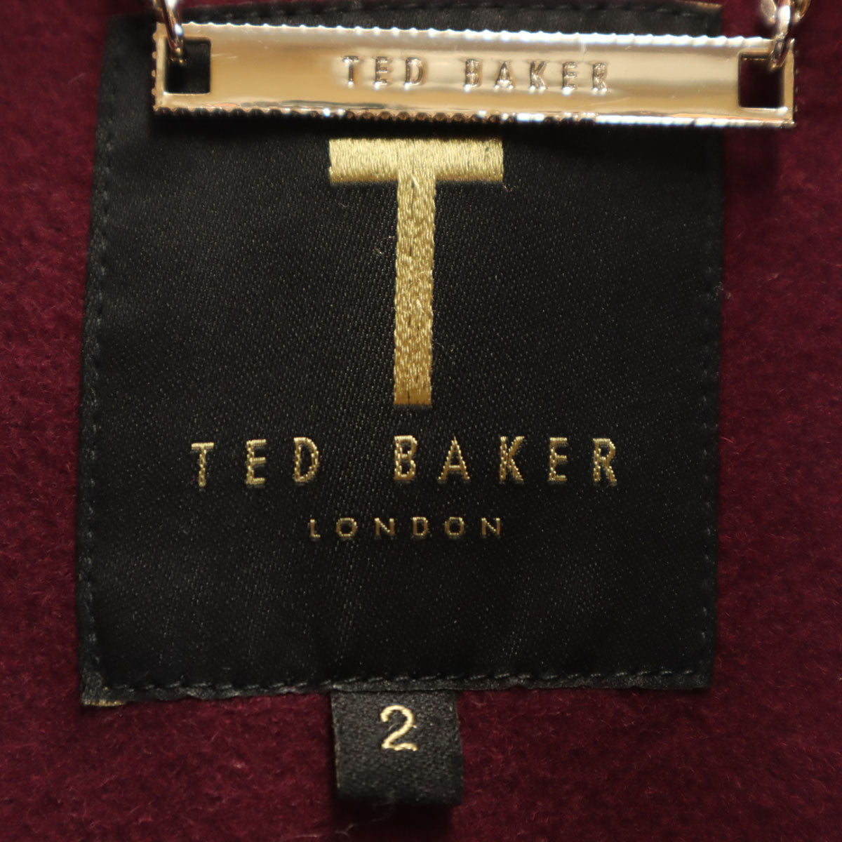 美品 TED BAKER テッドベーカー ウールブレンド コート 2 ブラック系 レディース