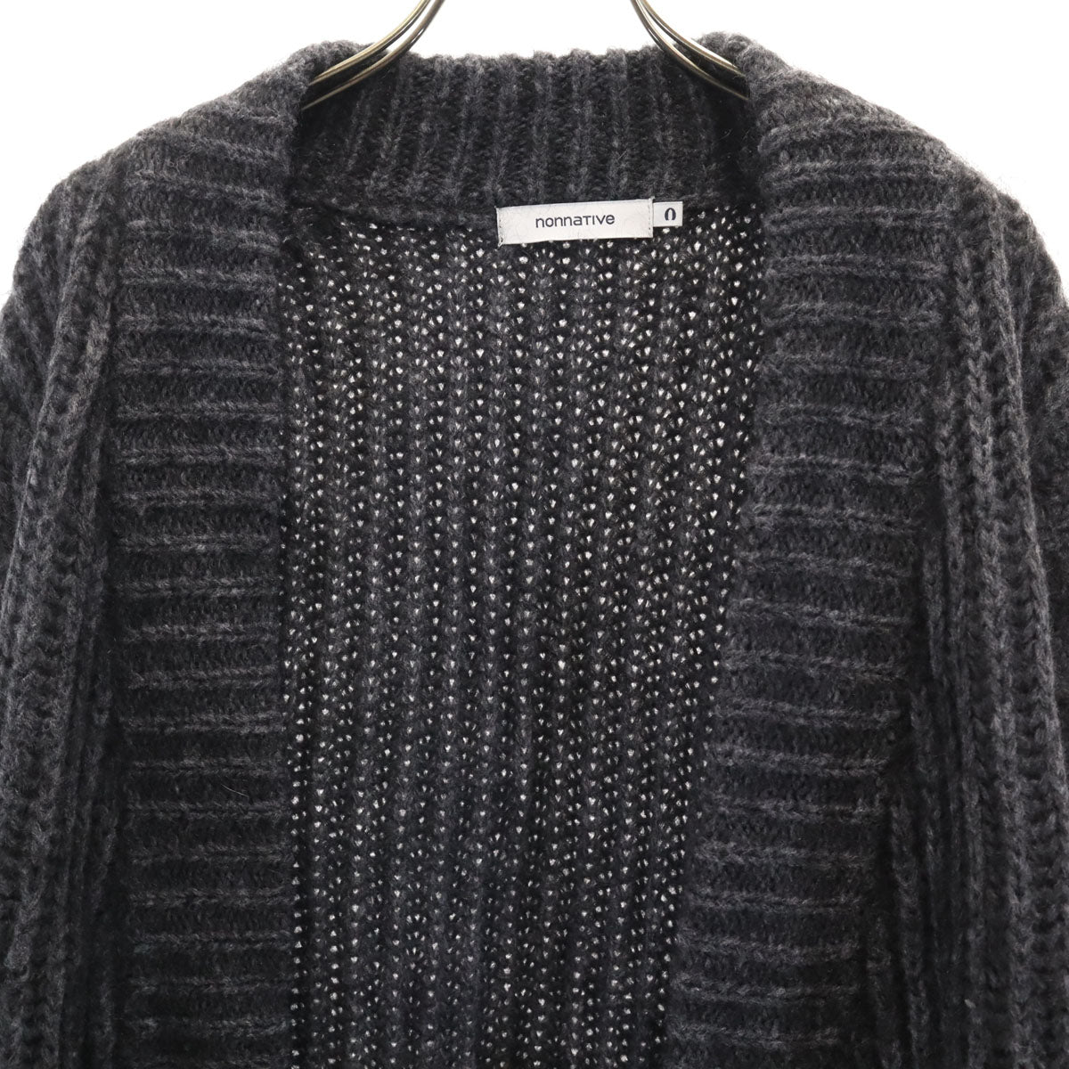 nonnative ノンネイティブ 長袖 ガウン ニットカーディガン 0 チャコールグレー メンズ