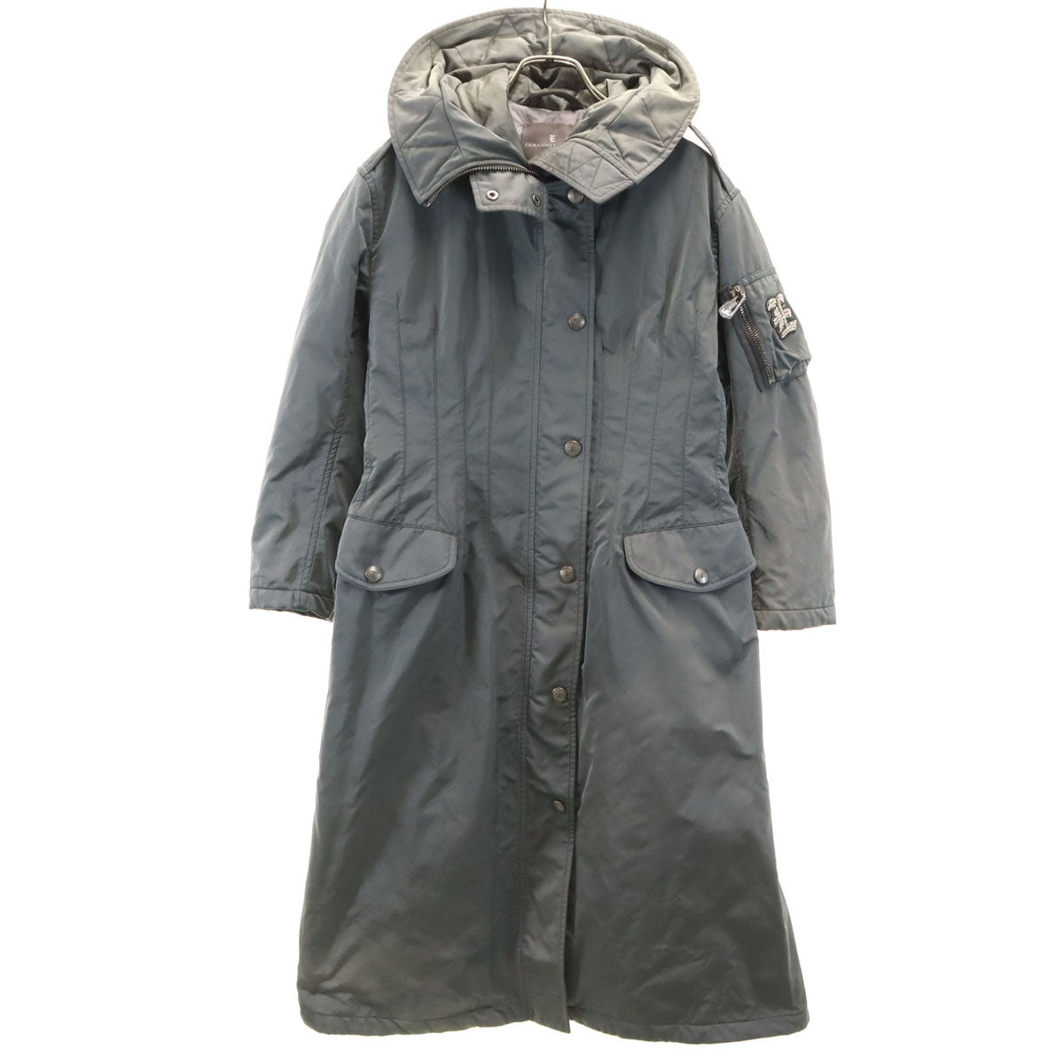 ERMANNO SCERVINO エルマンノ シェルヴィーノ イタリア製 中綿コート 38 チャコールグレー レディース