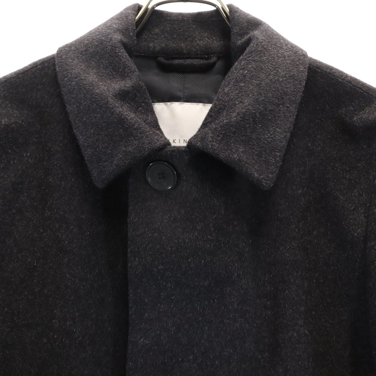 美品 MACKINTOSH PHILOSOPHY マッキントッシュフィロソフィー ステンカラーコート 38 チャコールグレー メンズ