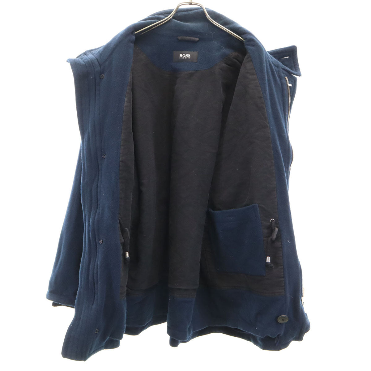 BOSS HUGO BOSS ボスヒューゴボス イタリア製 カシミヤブレンド コート 50 ネイビー メンズ