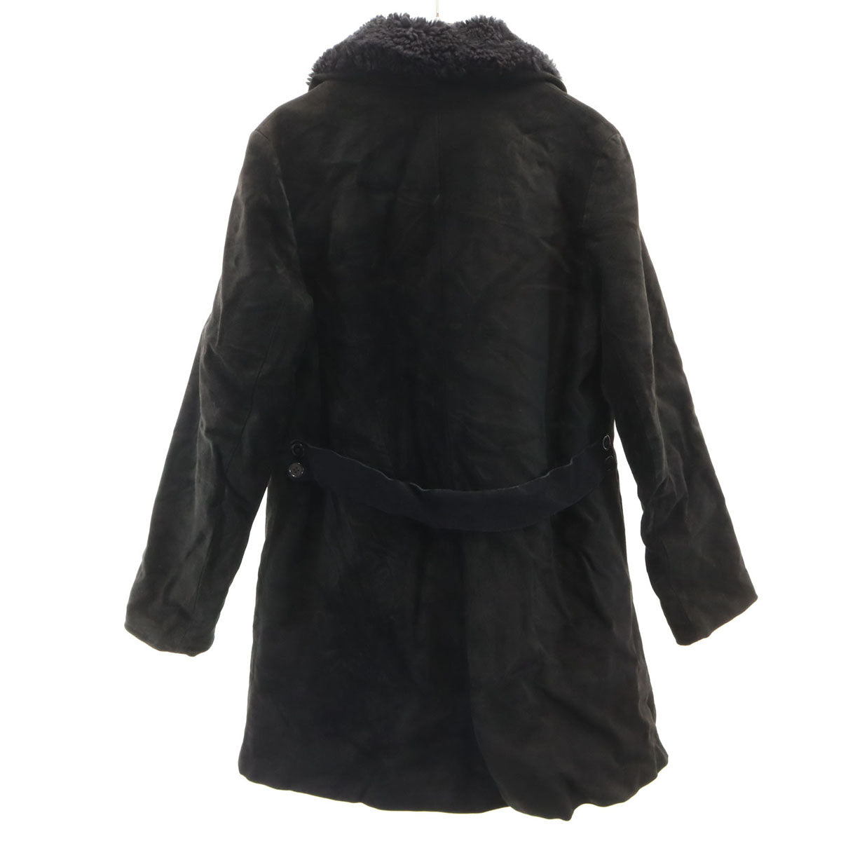 A.P.C. アーペーセー フランス製 牛革 スエード レザーコート S ブラック 裏キルティング メンズ