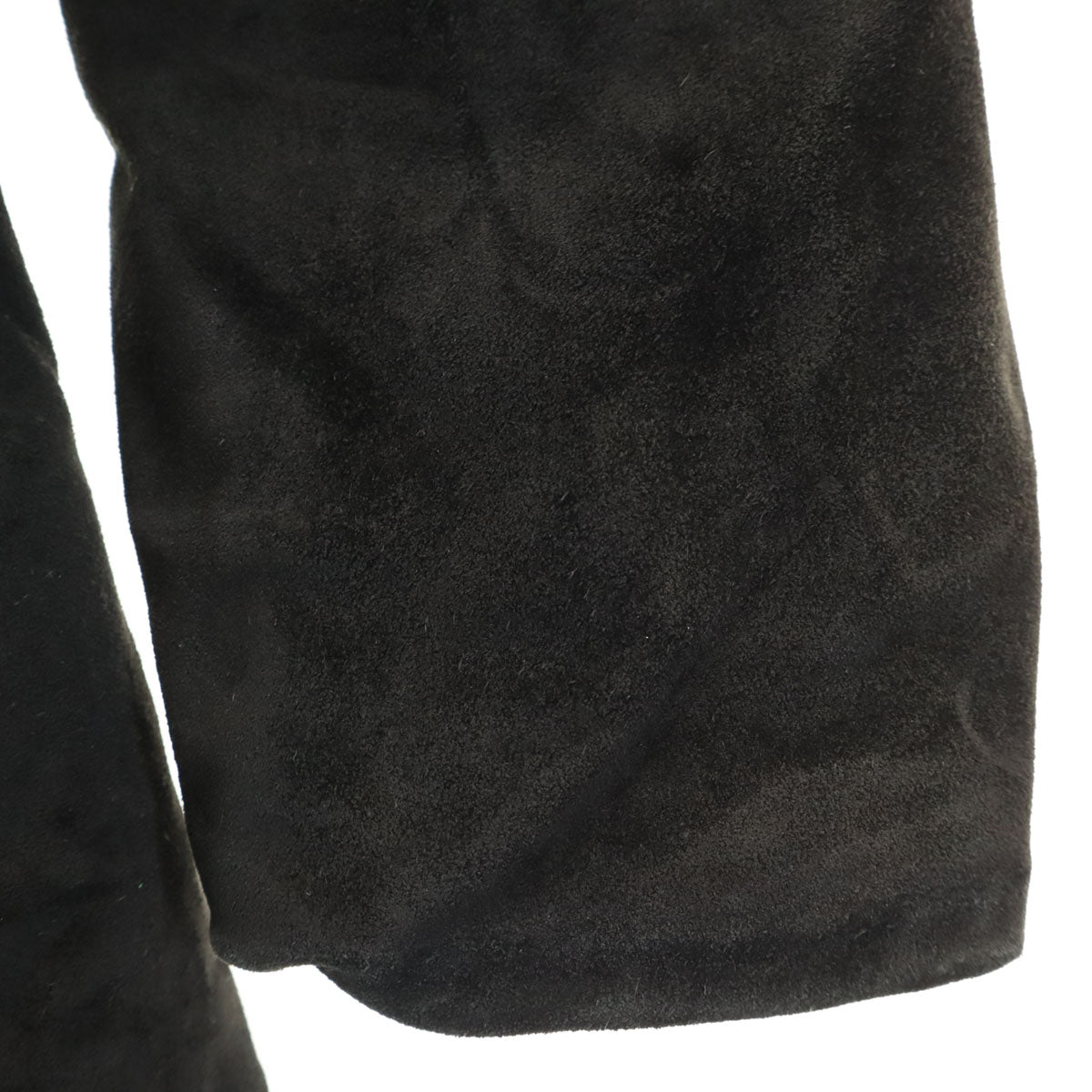 A.P.C. アーペーセー フランス製 牛革 スエード レザーコート S ブラック 裏キルティング メンズ