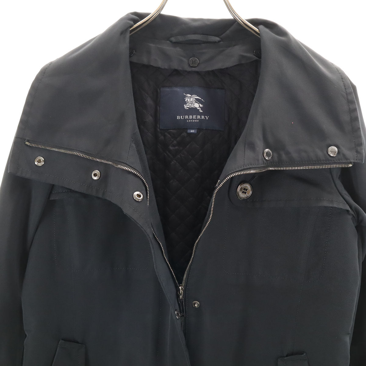 ☆希少☆ バーバリーロンドン ウール×モヘア ノーカラー コート