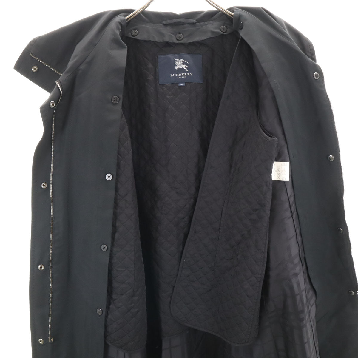 BURBERRY LONDON バーバリーロンドン コート 40 ブラック ベストライナー付き 三陽商会 レディース