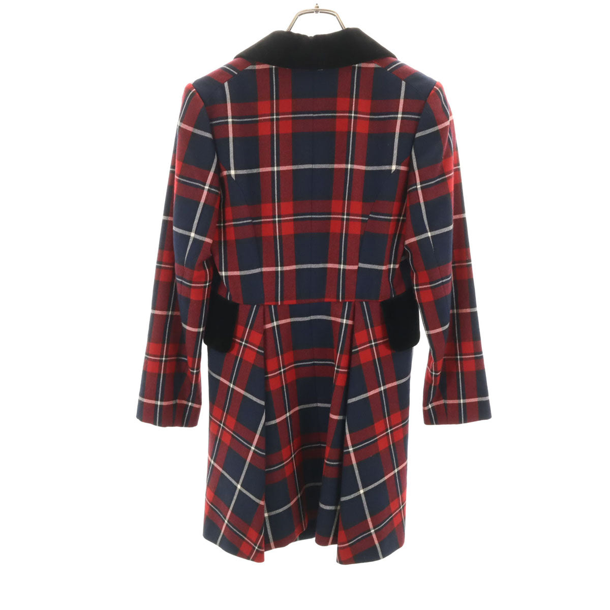 Vivienne Westwood RED LABEL ヴィヴィアンウエストウッドレッドレーベル 日本製 チェック コート 2 ネイビー レディース