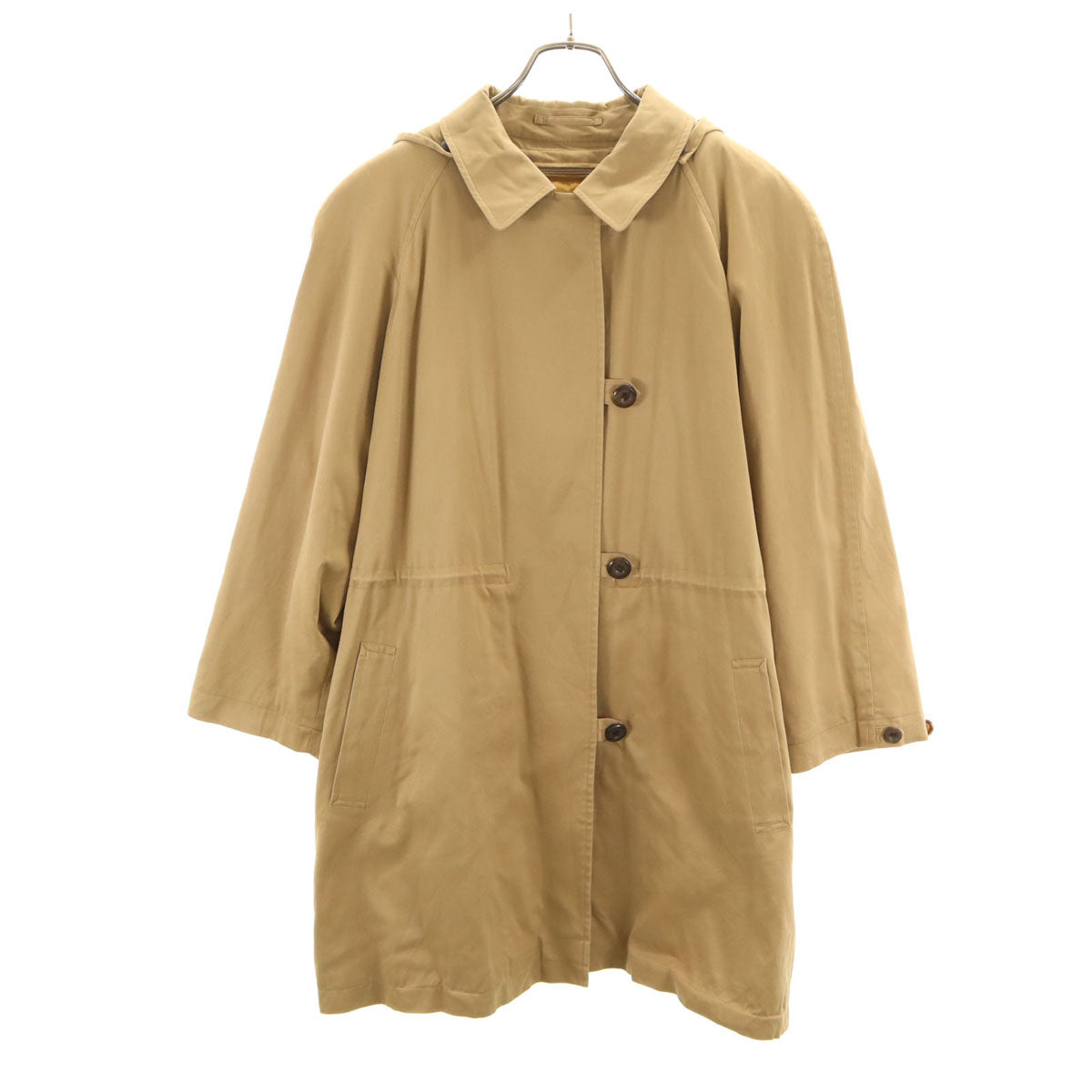 Burberrys バーバリーズ 90s オールド フーデット コート 9AR ベージュ系 ベストライナー付き レディース