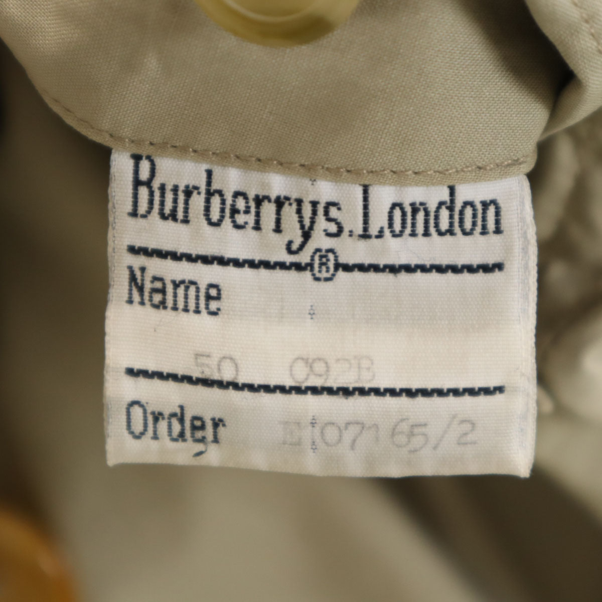 Burberrys バーバリーズ 90s 英国製 オールド トレンチコート 50 グレージュ ライナー付き メンズ