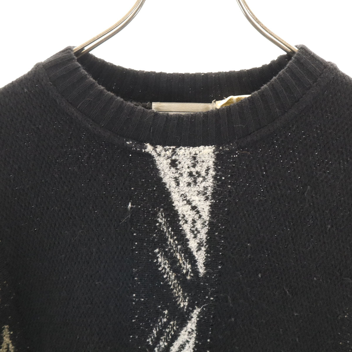 ALEXANDER LLOYD アレクサンダーロイド 90s イタリア製 オールド 総柄 長袖 セーター 2XLT ブラック ニット ビッグサイズ メンズ