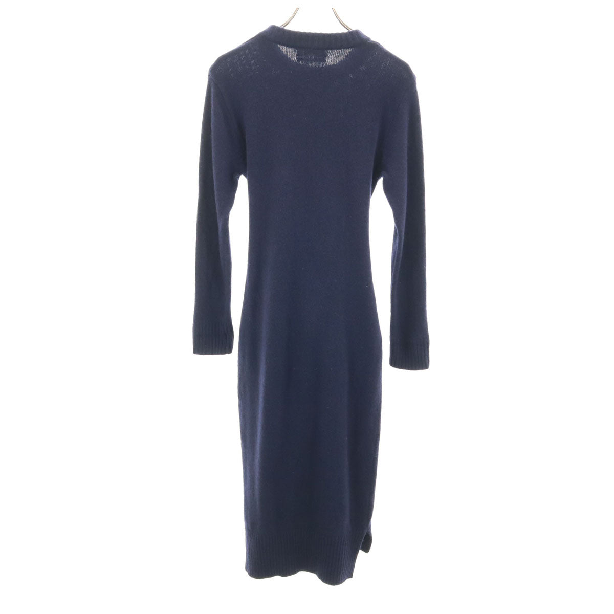 Mila Owen ミラオーウェン 長袖 ニット ロングワンピース F ネイビー レディース