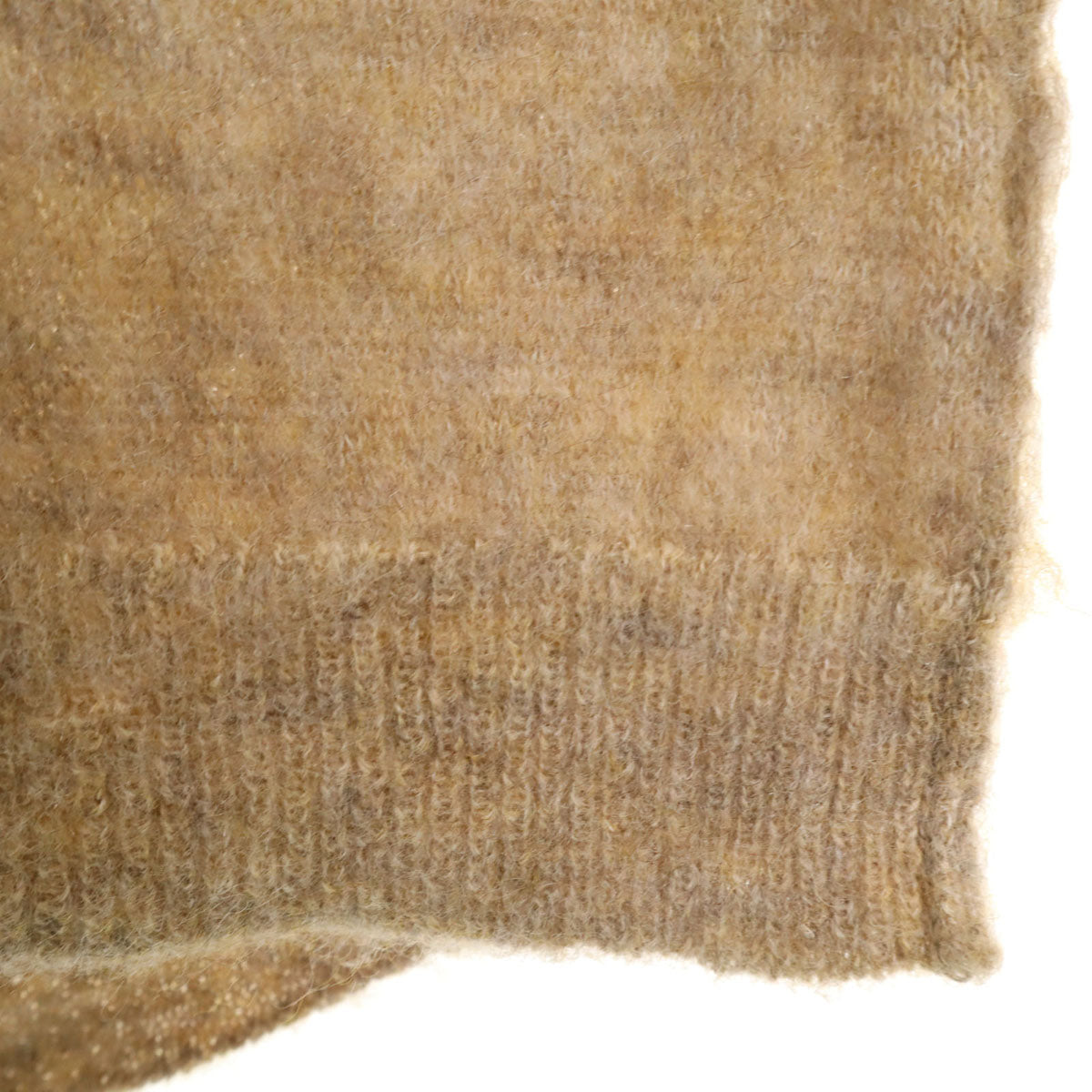 美品 MEYAME メヤメ 日本製 長袖 ロング Vネック ニットカーディガン FREE ベージュ レディース