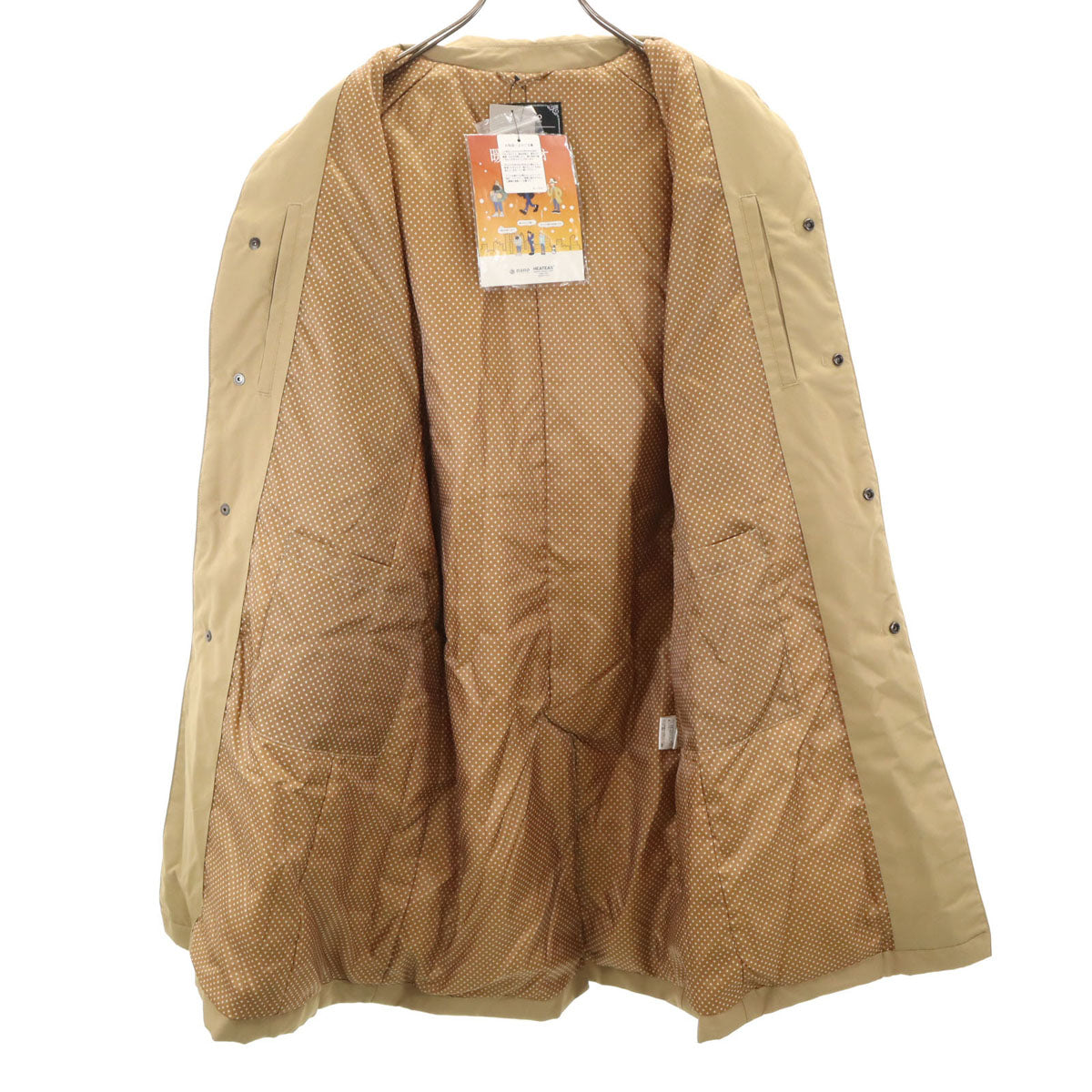 未使用 nano universe ナノユニバース HEATES 機能中綿 ステンカラーコート S ベージュ メンズ