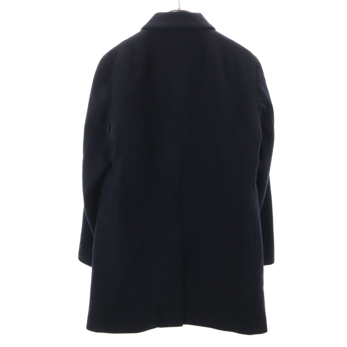 未使用 nano universe ナノユニバース メルトン ステンカラーコート S ネイビー メンズ