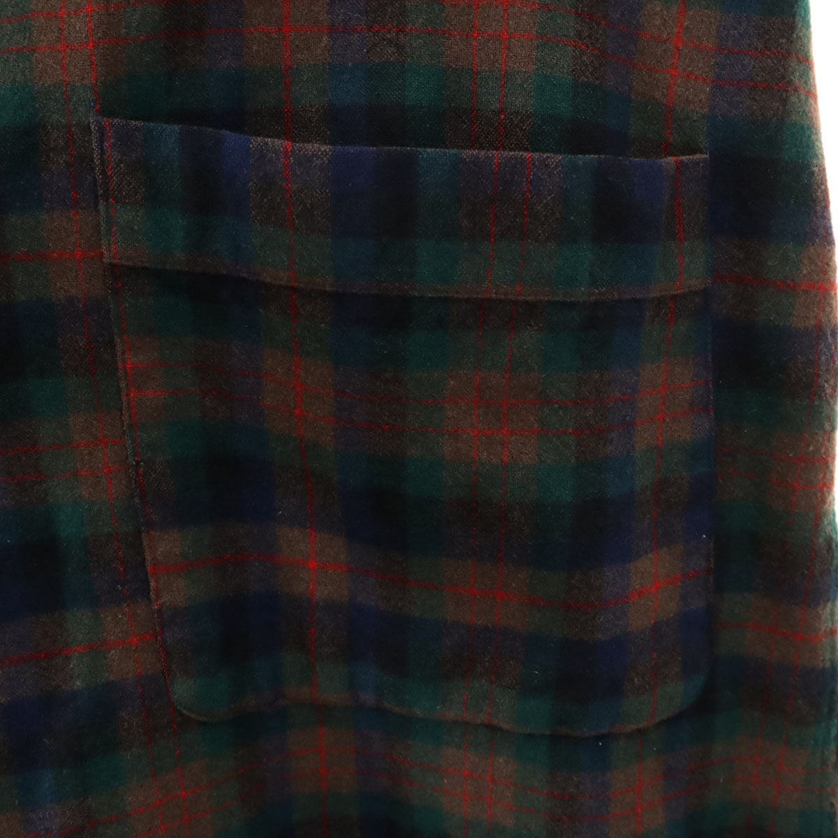 PENDLETON ペンドルトン 70s USA製 ヴィンテージ チェック 長袖 ガウン M ブラウン系 メンズ