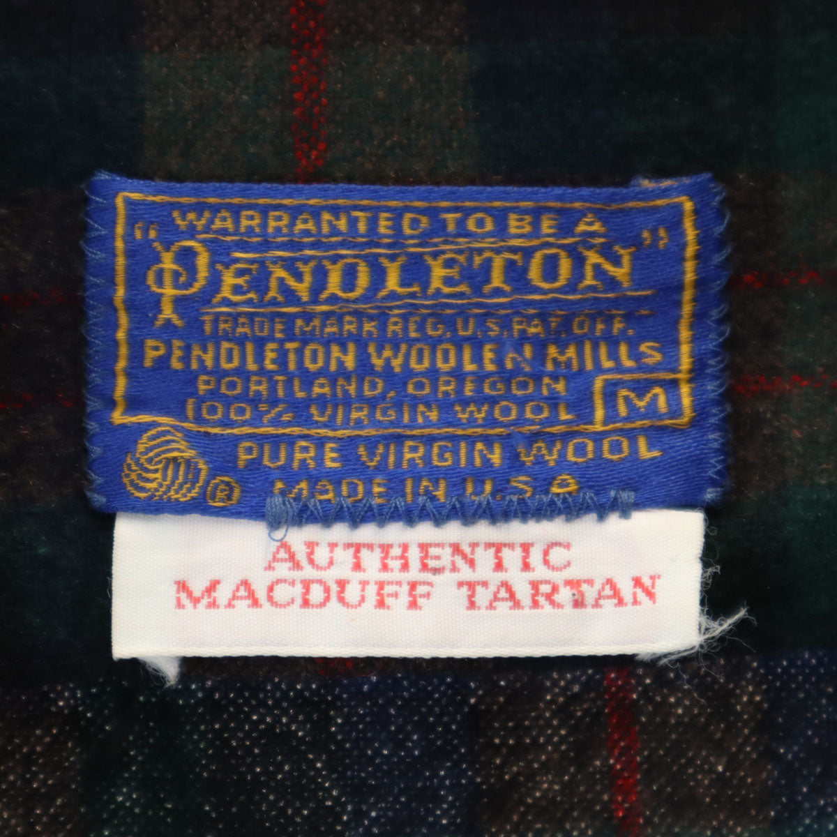 PENDLETON ペンドルトン 70s USA製 ヴィンテージ チェック 長袖 ガウン M ブラウン系 メンズ
