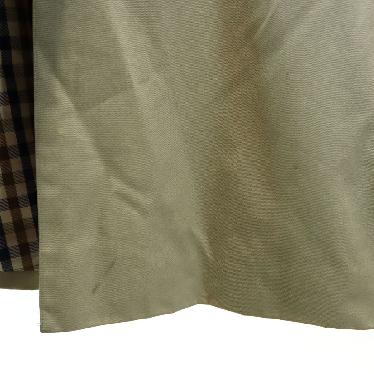 Aquascutum アクアスキュータム イングランド製 ステンカラーコート グレージュ メンズ