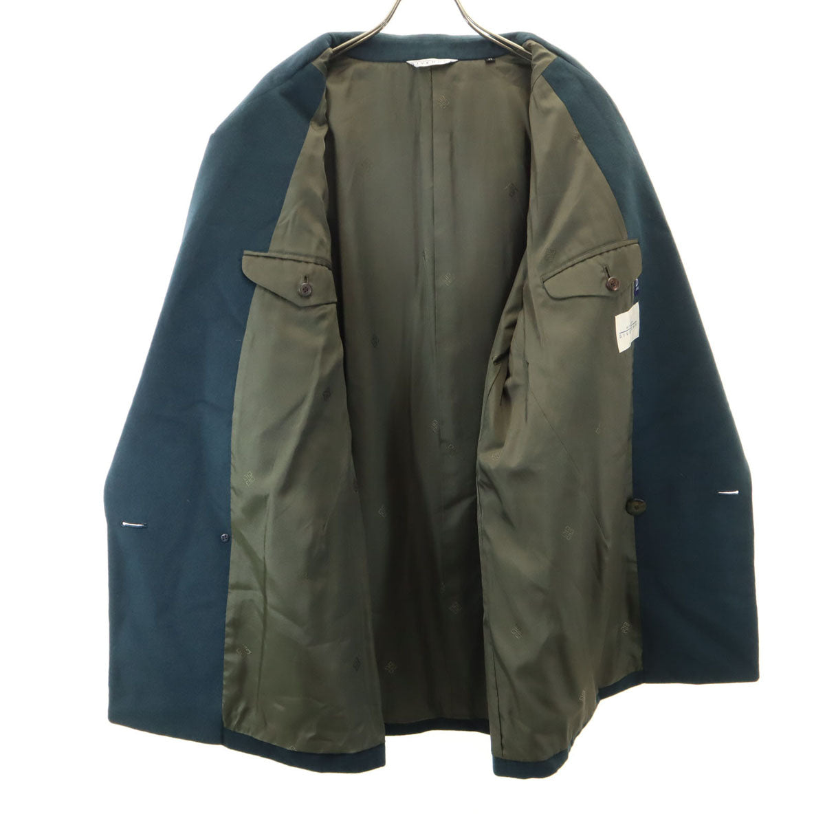 美品 GIVENCHY ジバンシィ 90s オールド ダブルブレスト ウールコート M 深緑系 メンズ