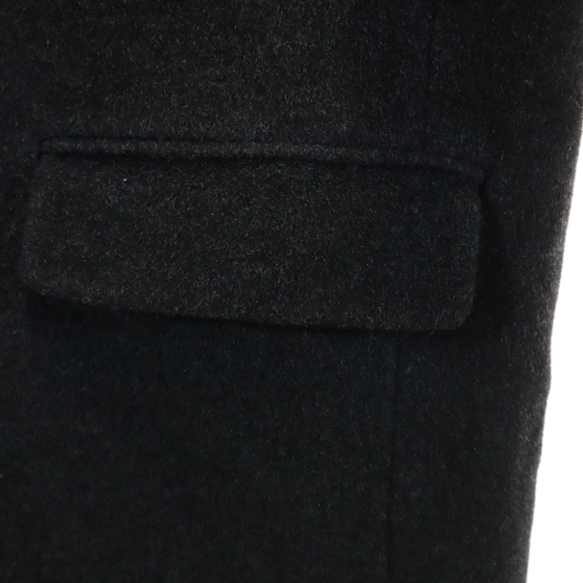 agnes b. homme アニエスベーオム フランス製 メルトン チェスターコート 3 チャコールグレー メンズ