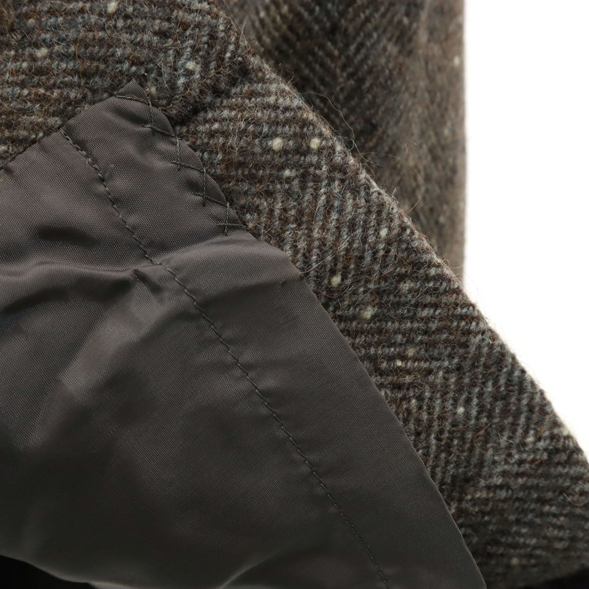 miss chloe ミスクロエ 日本製 アルパカブレンド ツイード アルスター コート 40 ブラウン ネップ レディース