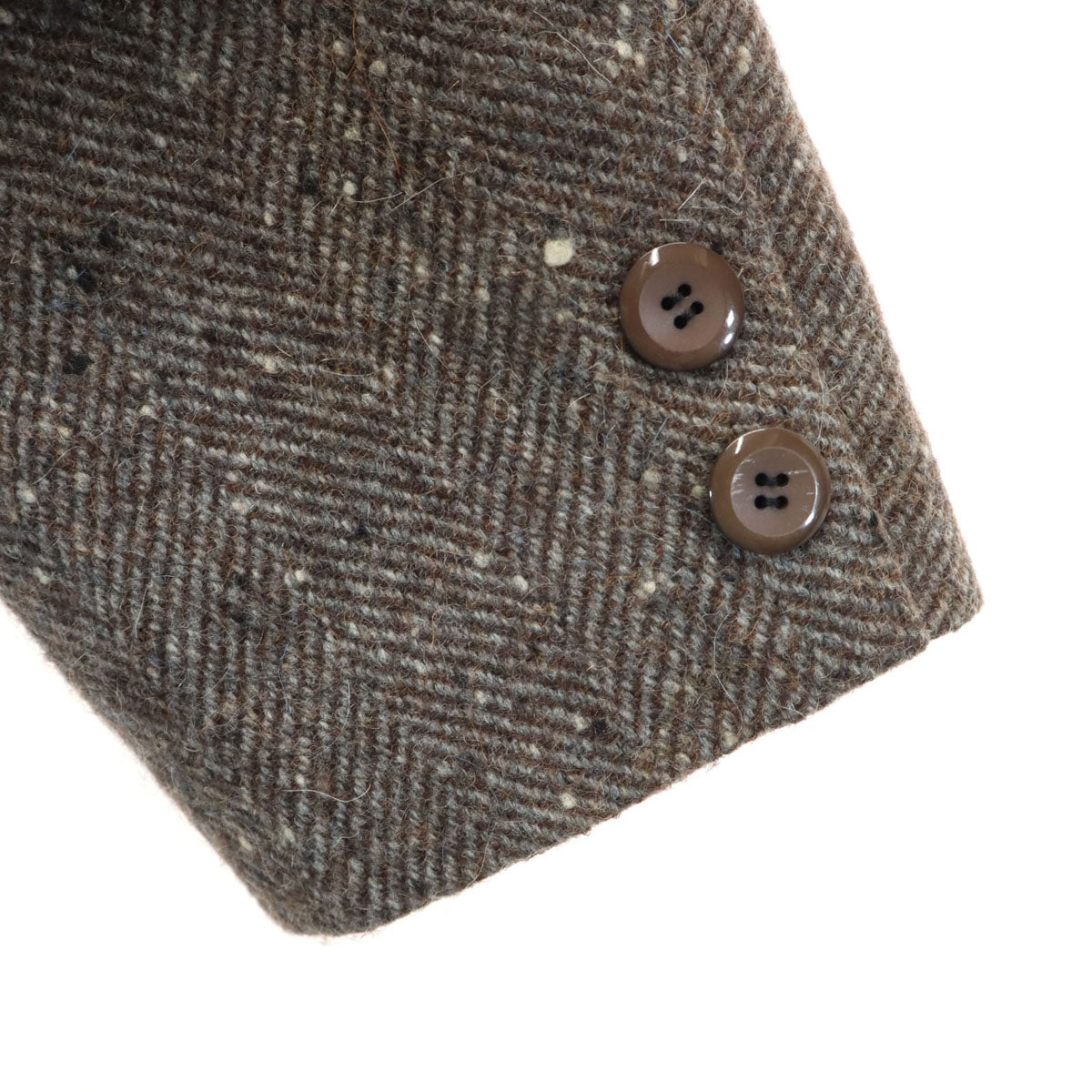 miss chloe ミスクロエ 日本製 アルパカブレンド ツイード アルスター コート 40 ブラウン ネップ レディース