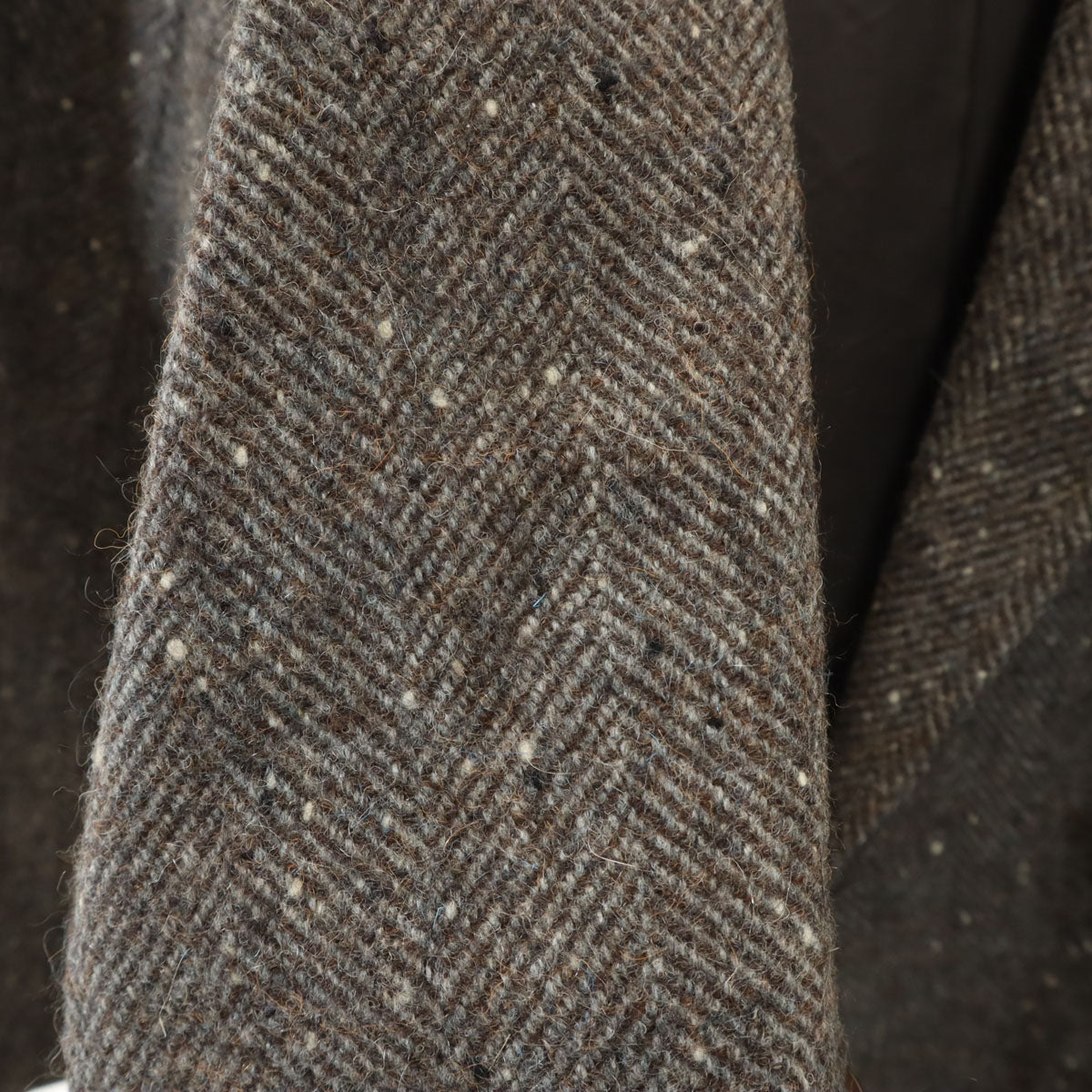 miss chloe ミスクロエ 日本製 アルパカブレンド ツイード アルスター コート 40 ブラウン ネップ レディース