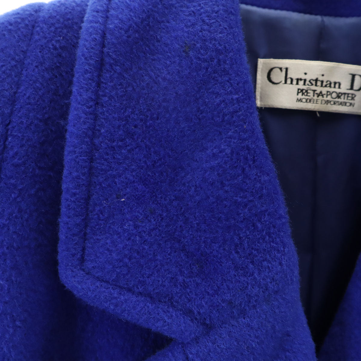 Christian Dior PRET-A-PORTER クリスチャンディオール プレタポルテ 90s オールド ダブルブレスト ウールコート ブルー系 メンズ